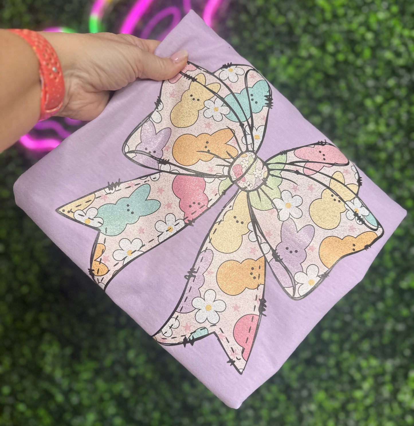 Easter Peeps Bow tee