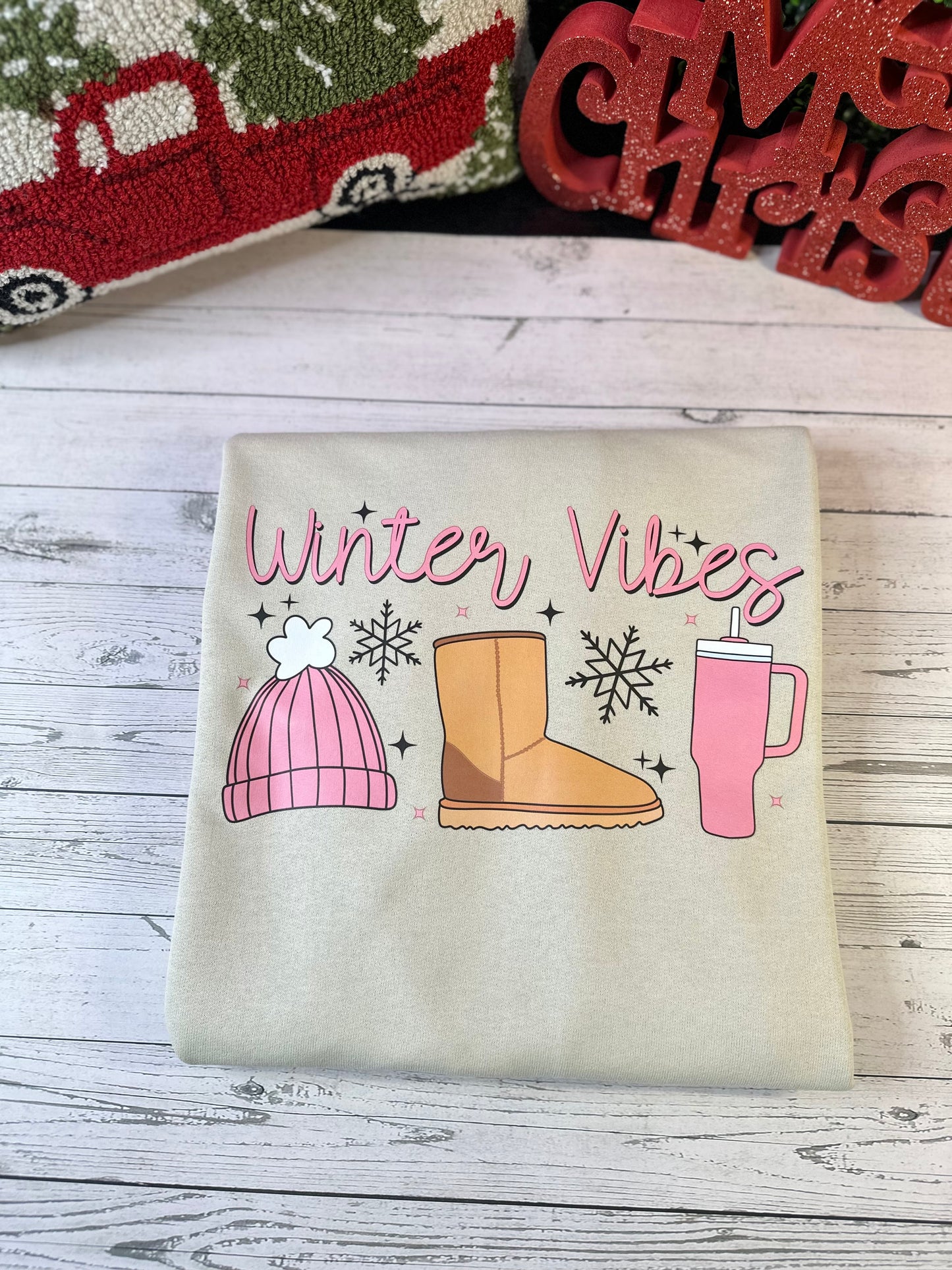 Winter Vibes Crewneck - Willow Love Bug Designs