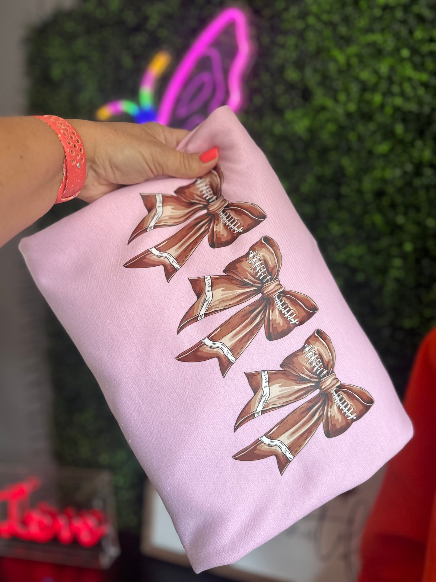 Croquet Bows Football Crewneck Sweatshirt