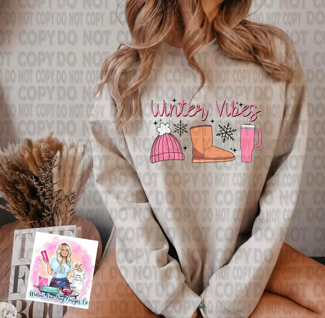 Winter Vibes Crewneck - Willow Love Bug Designs
