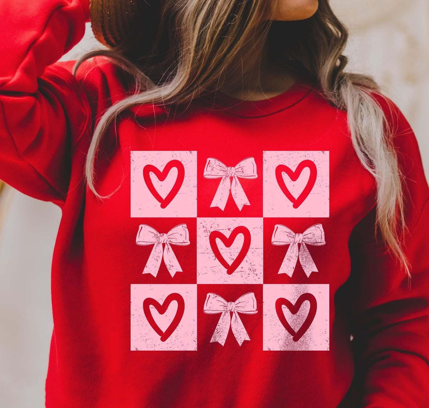 Pink Hearts & Bows Valentine’s Day Sweatshirt