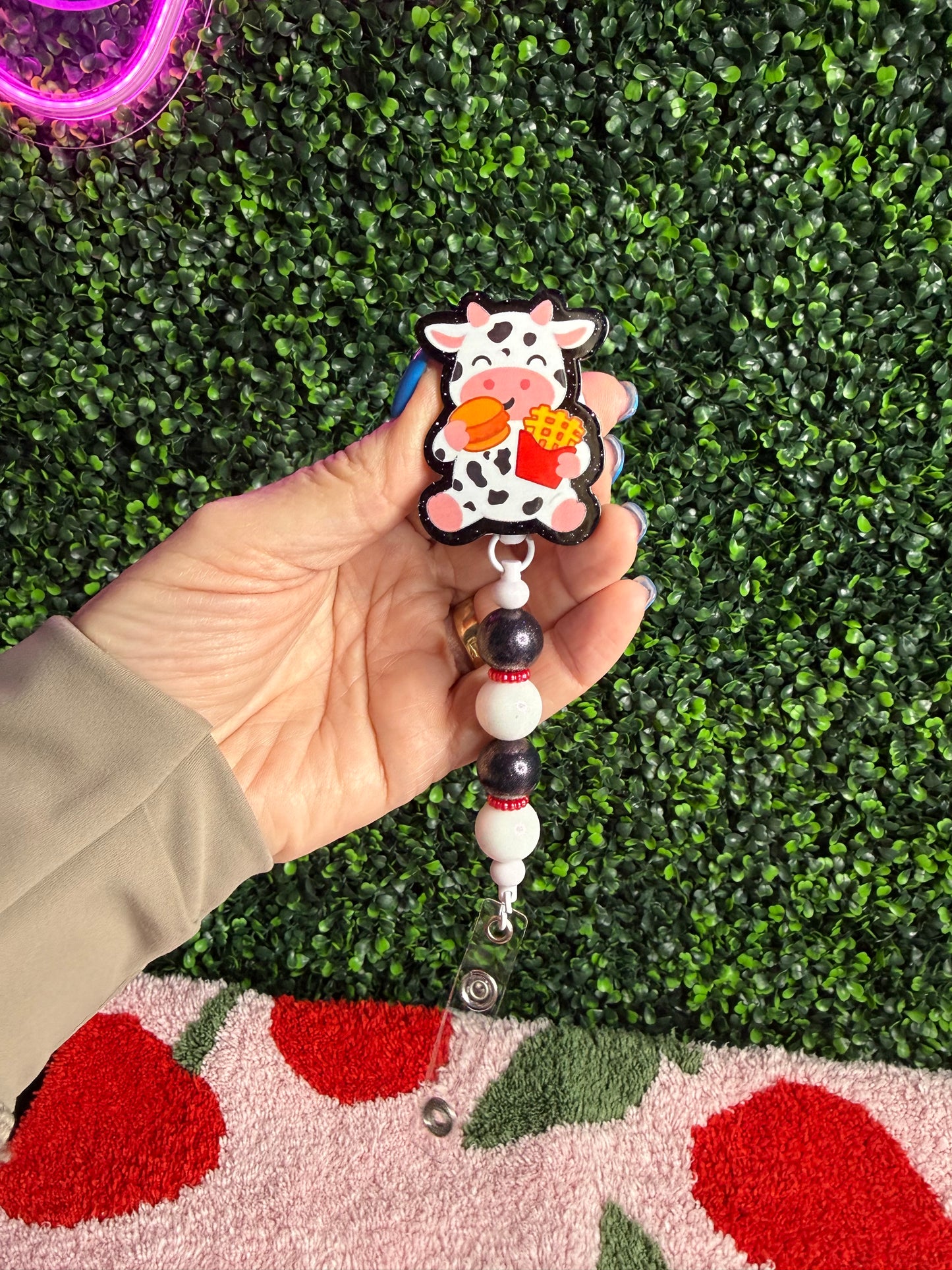 Badge Reel Cow