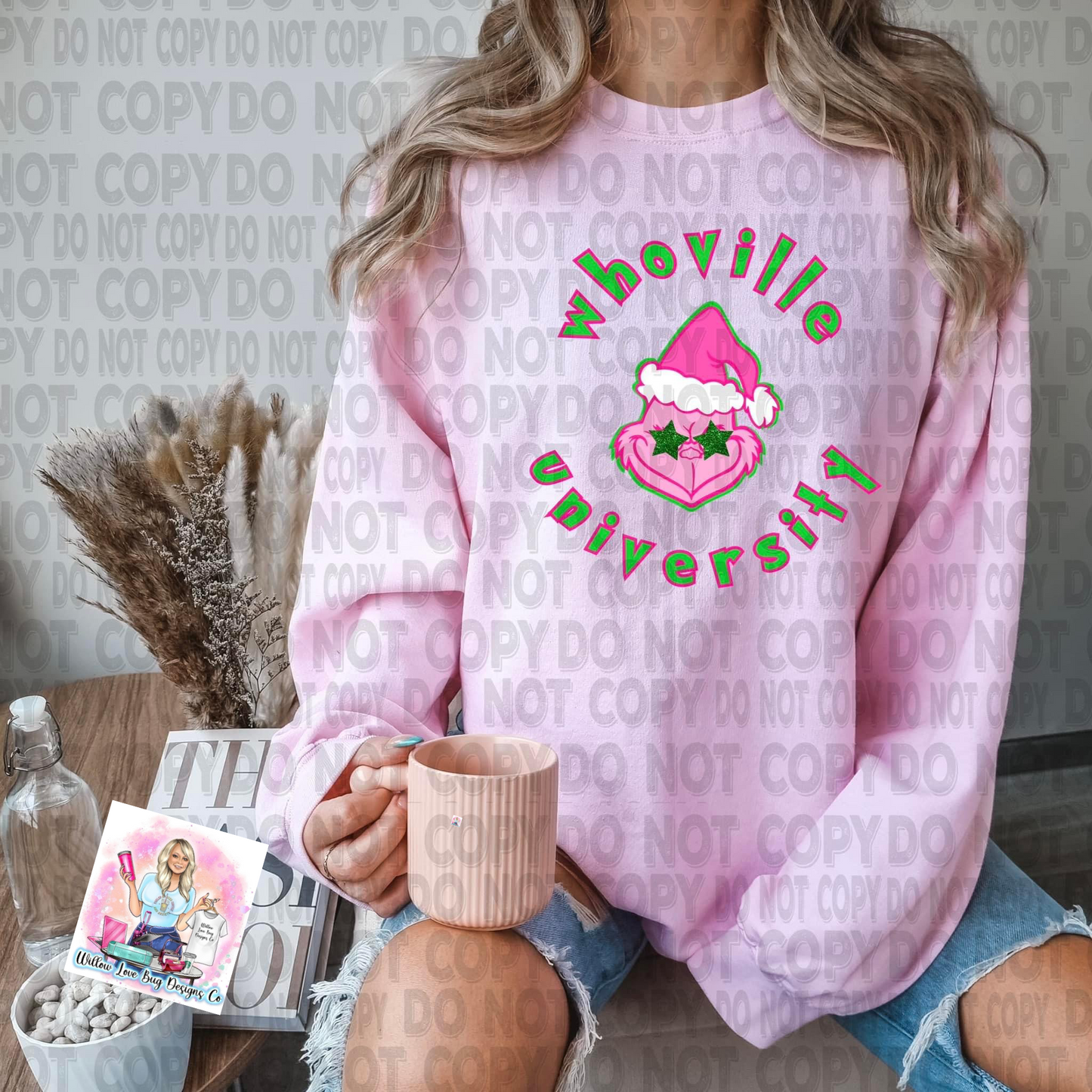 Whoville University Crewneck - Willow Love Bug Designs