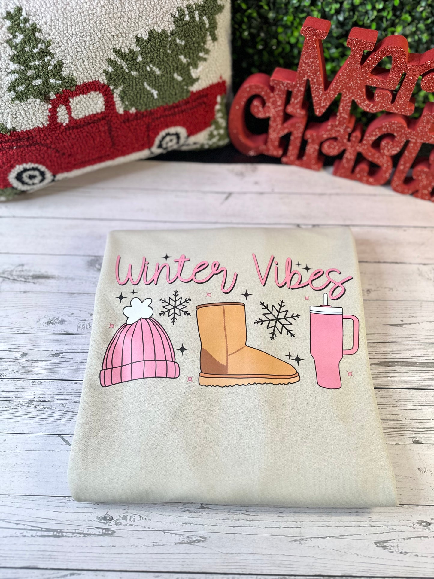 Winter Vibes Crewneck - Willow Love Bug Designs