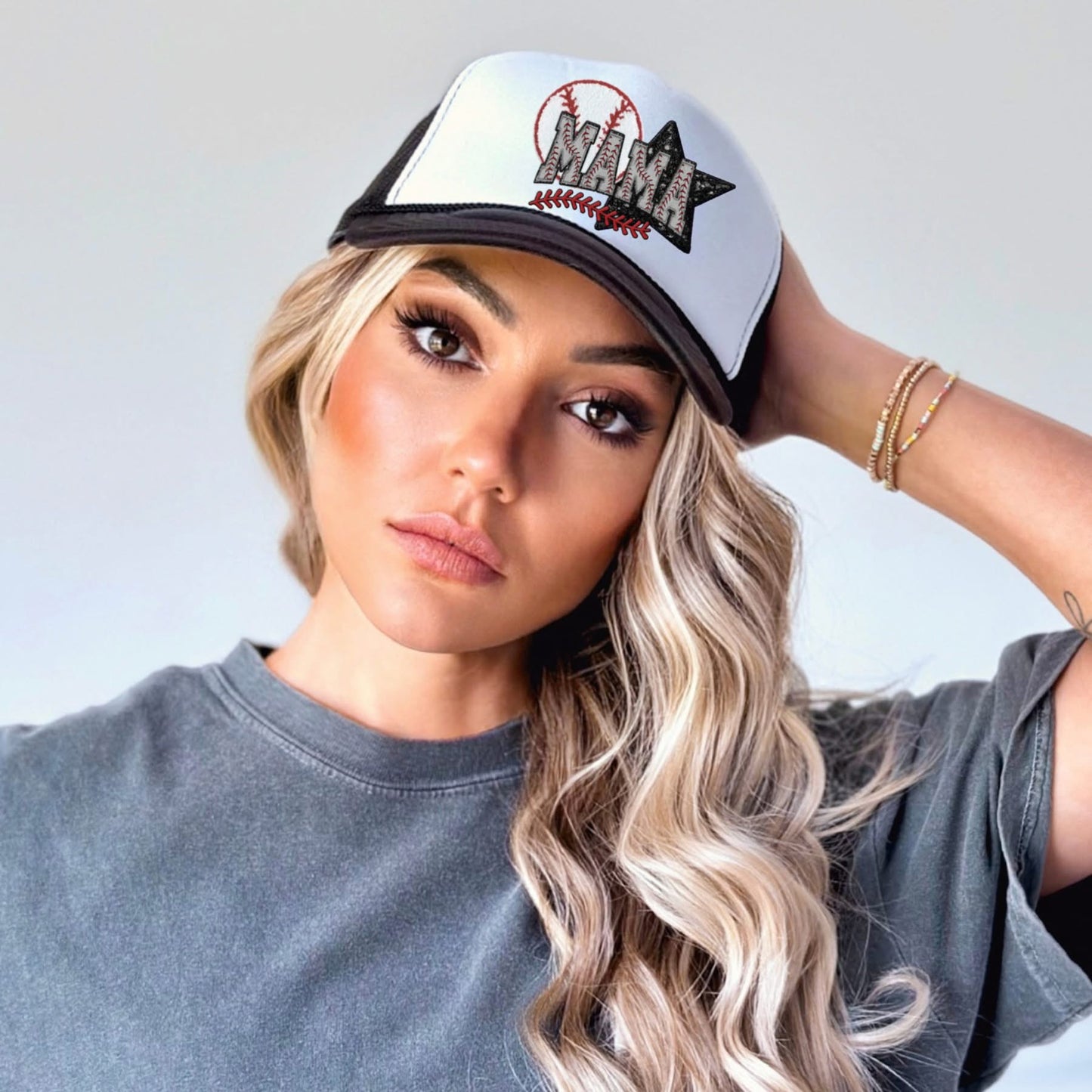 Baseball Mama Trucker Hat