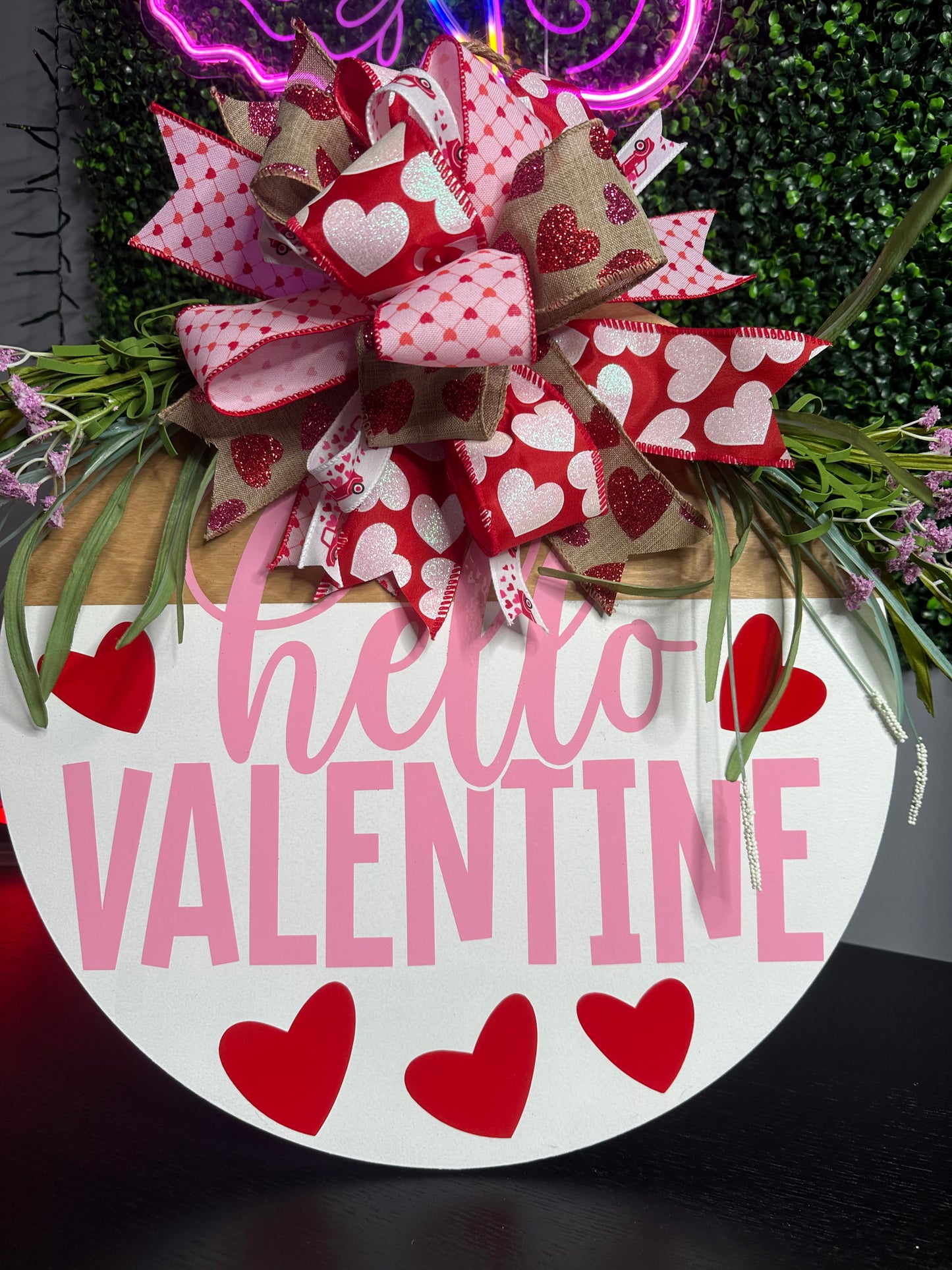 Hello Valentine 18" door hanger