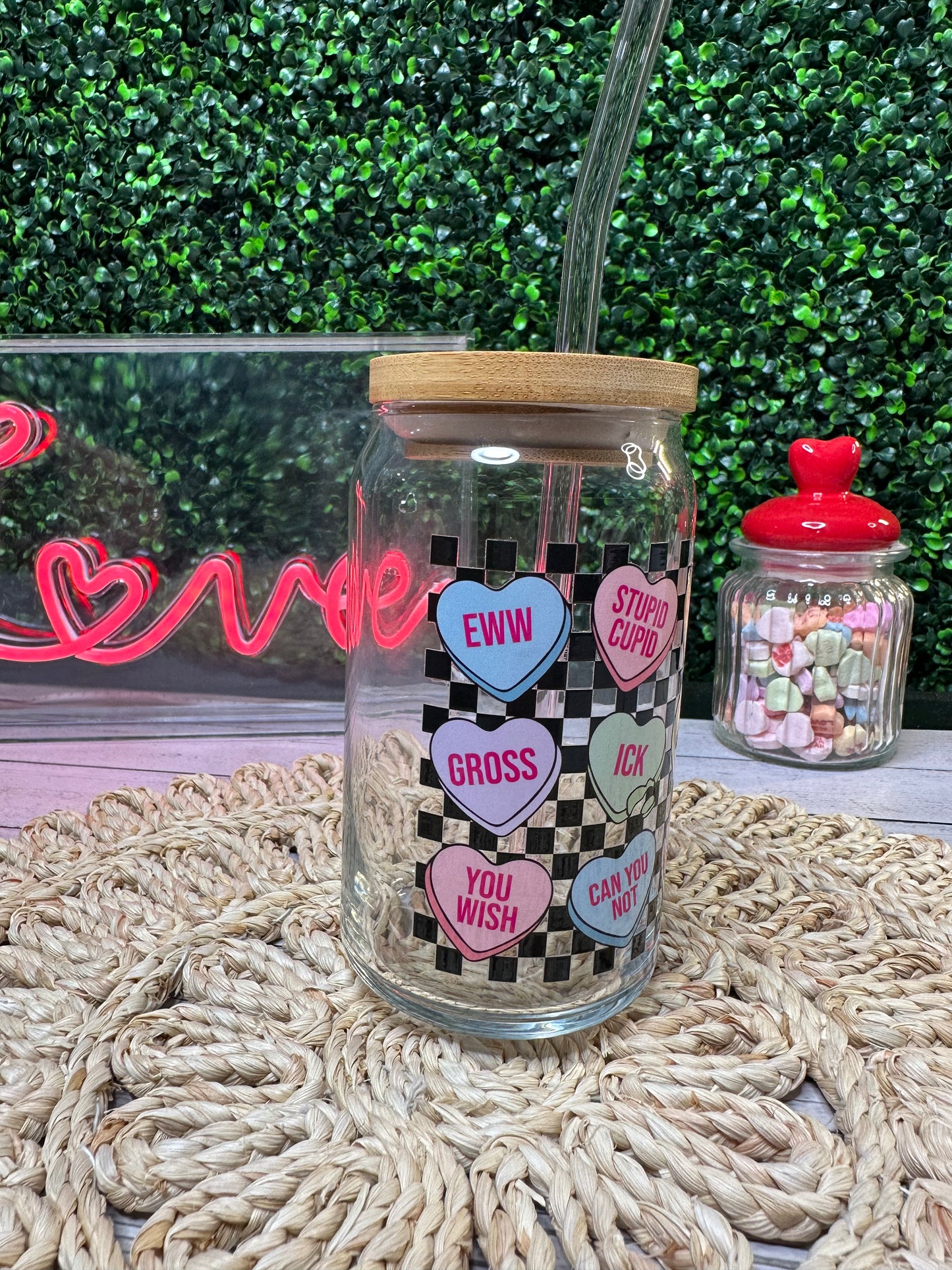 Anti- Valentine’s Day Glass Cup