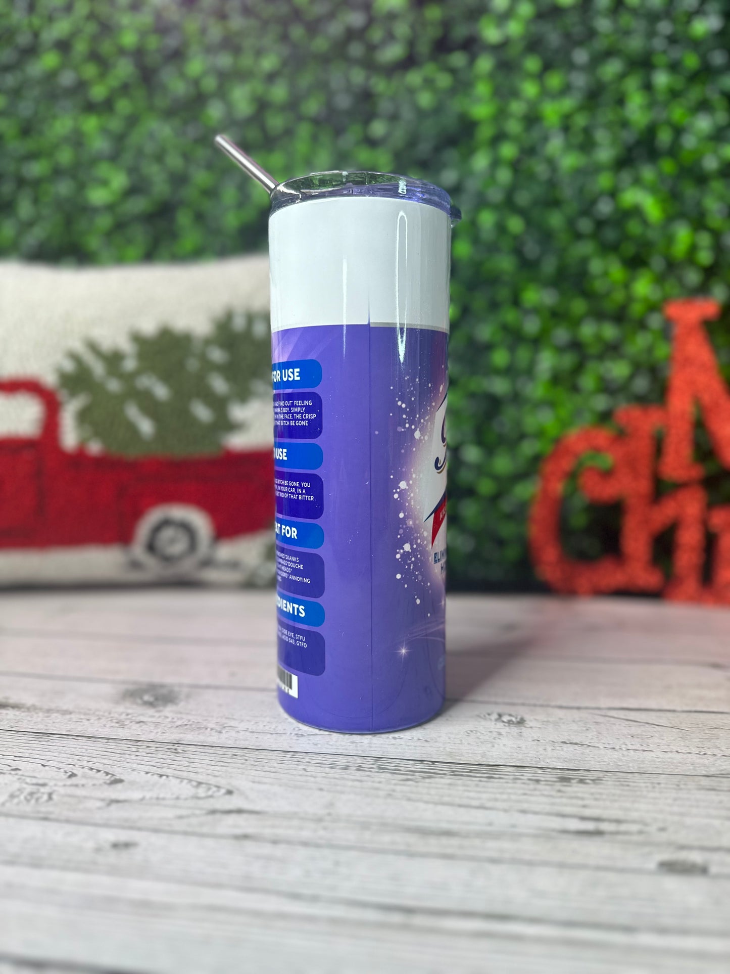 Bitch Begone Purple Tumbler - Willow Love Bug Designs