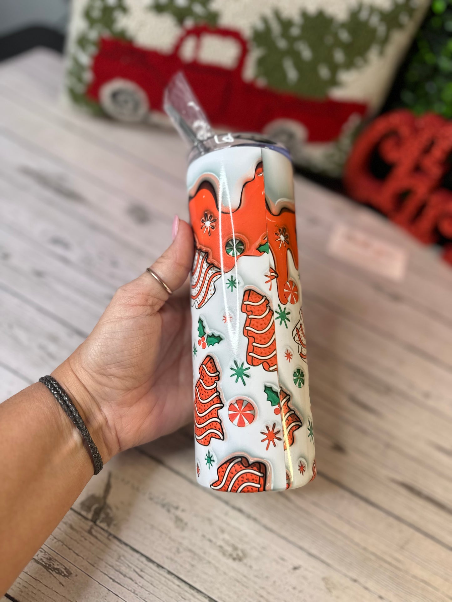 3D Christmas Cakes Tumbler - Willow Love Bug Designs