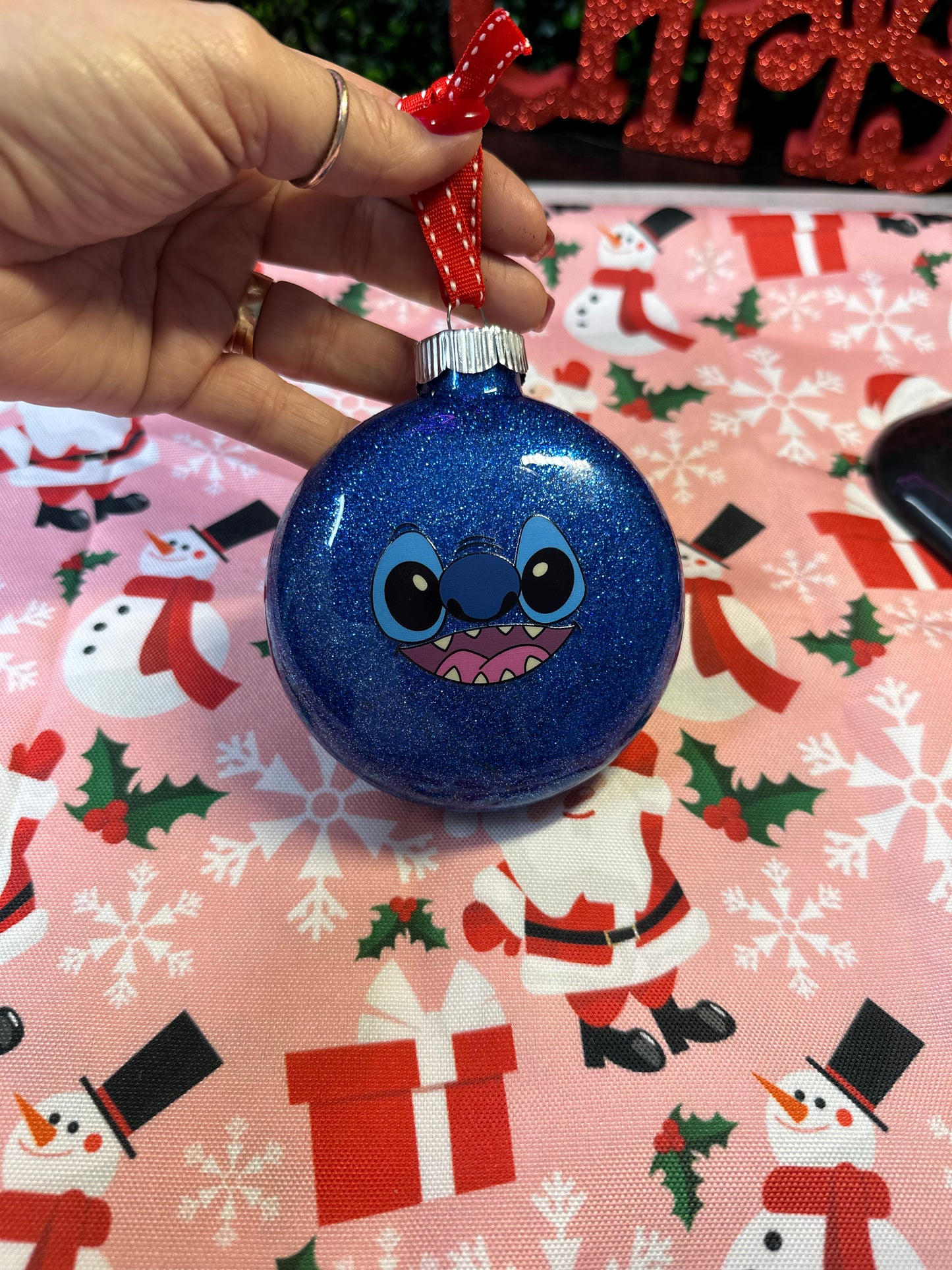 Glass Christmas Ornament - Willow Love Bug Designs
