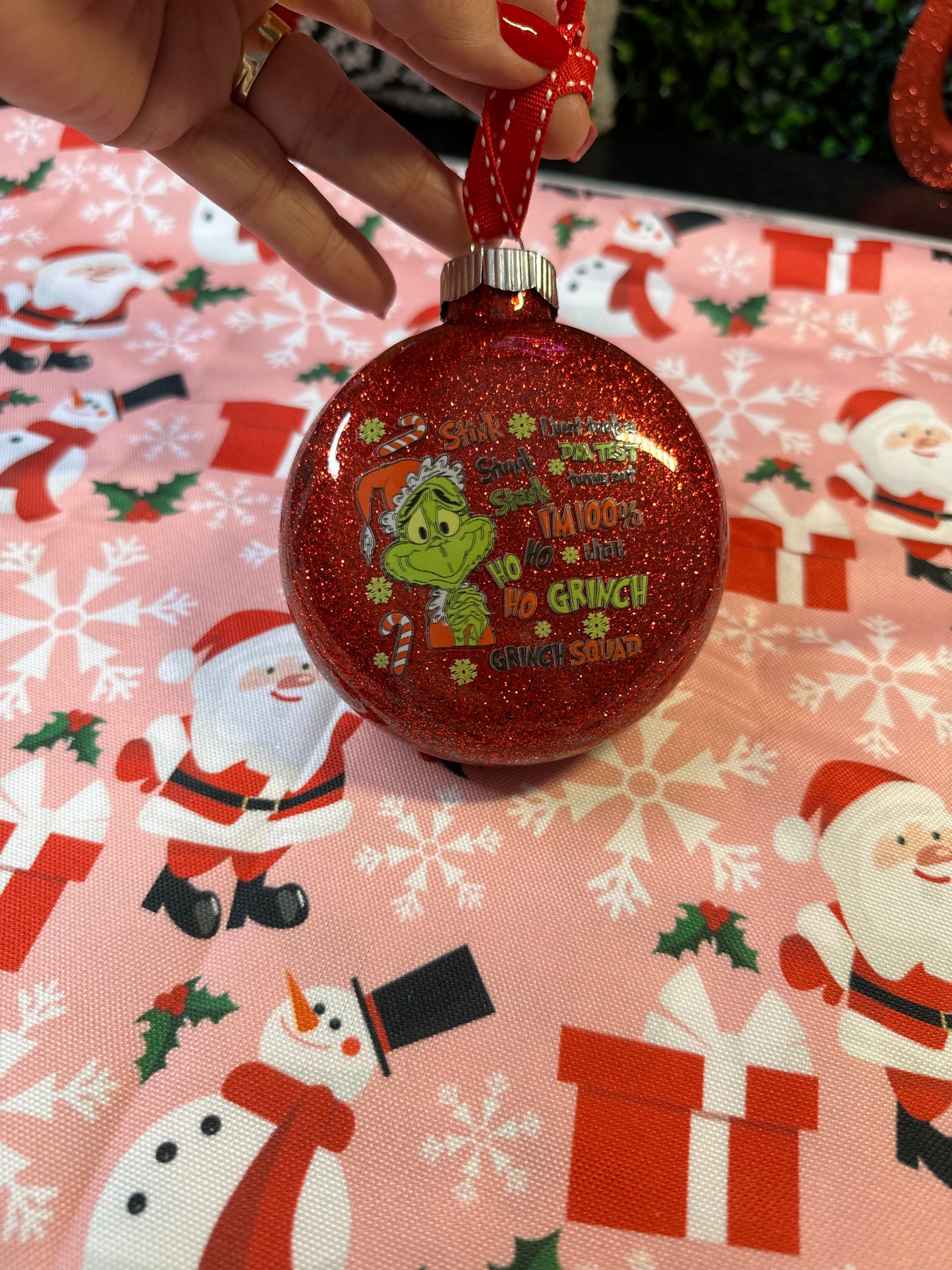 Glass Christmas Ornament - Willow Love Bug Designs