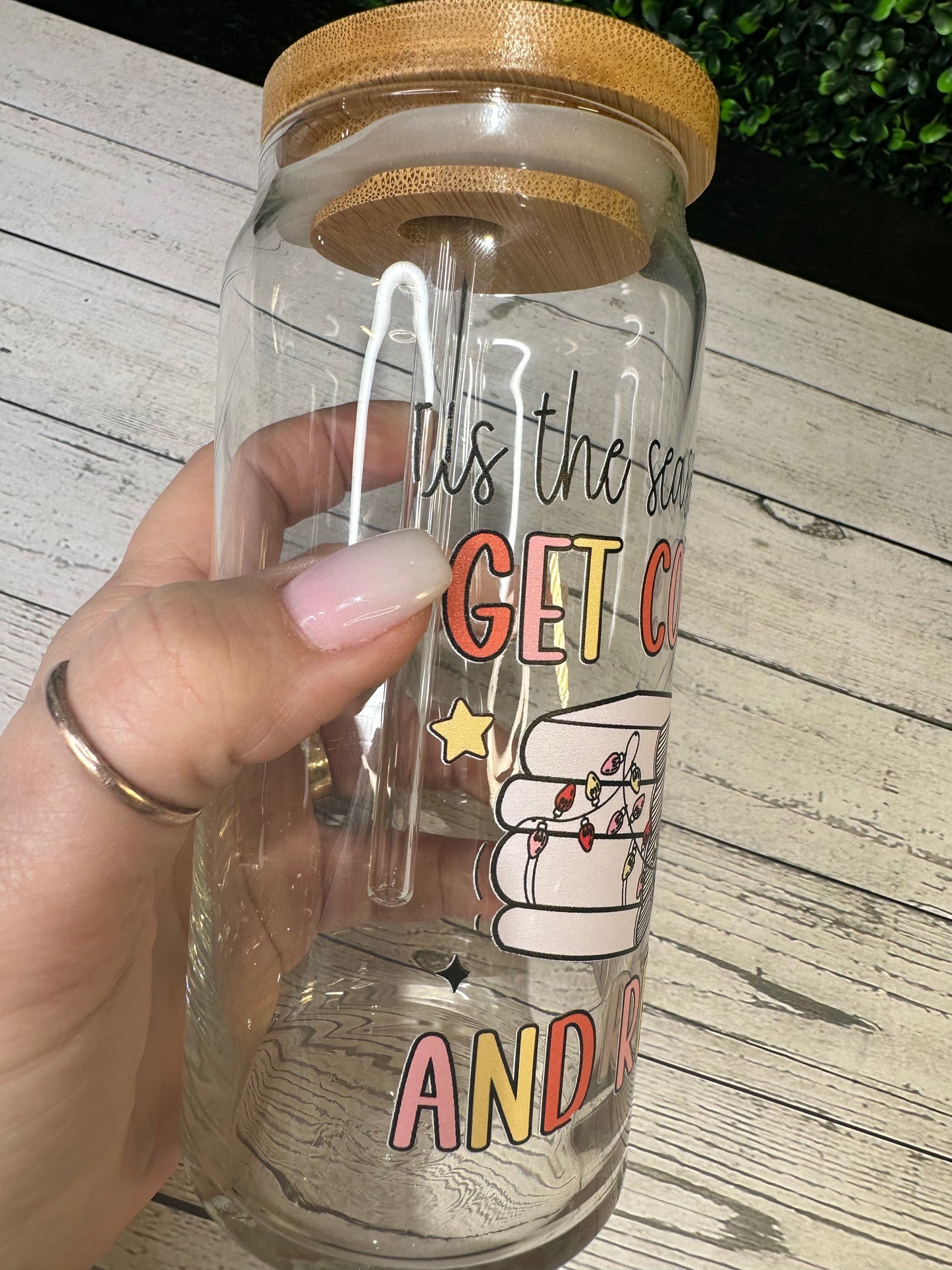 Tis the season to get cozy and read 20oz ooops glass libby