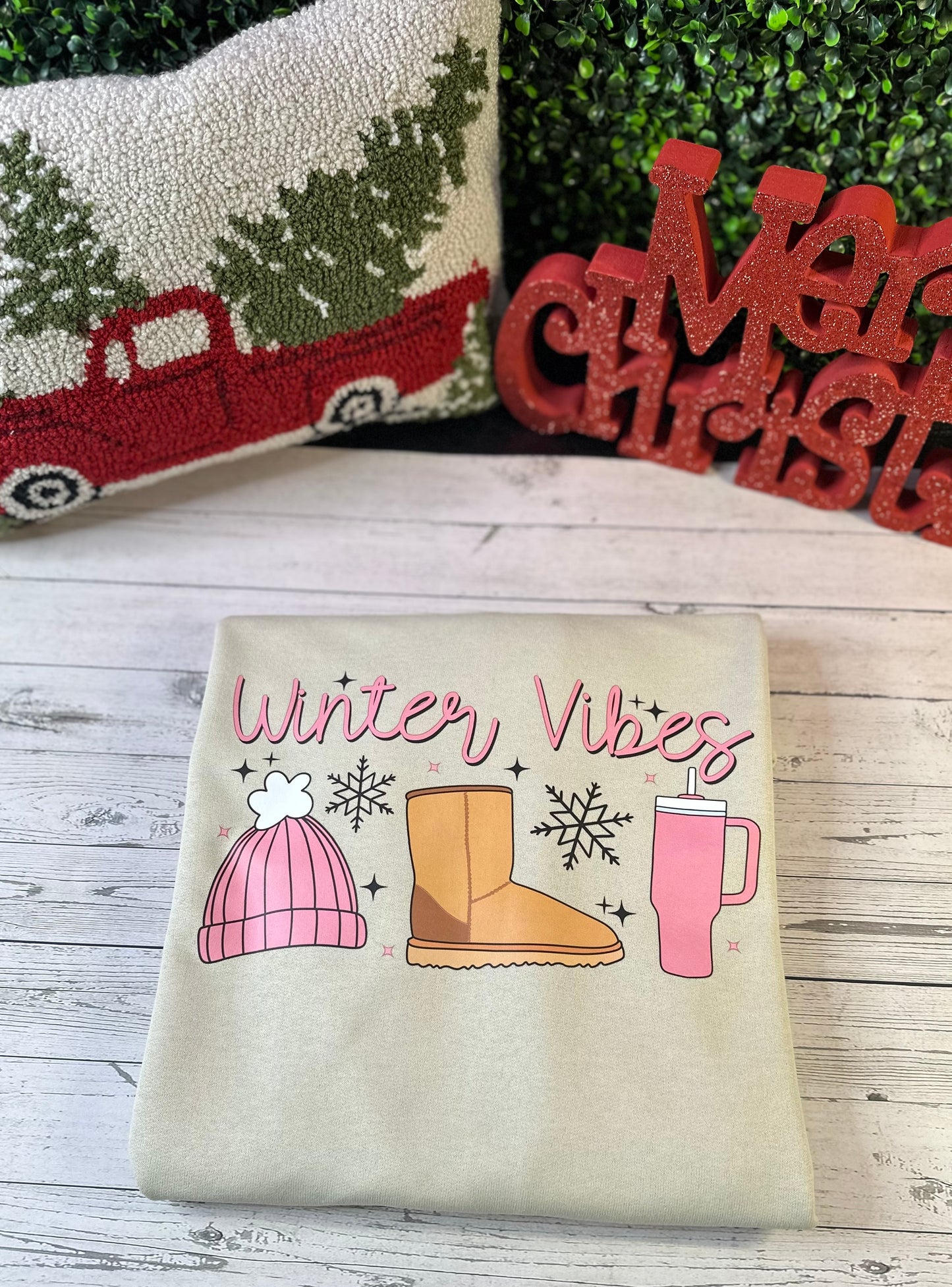Winter Vibes Crewneck - Willow Love Bug Designs