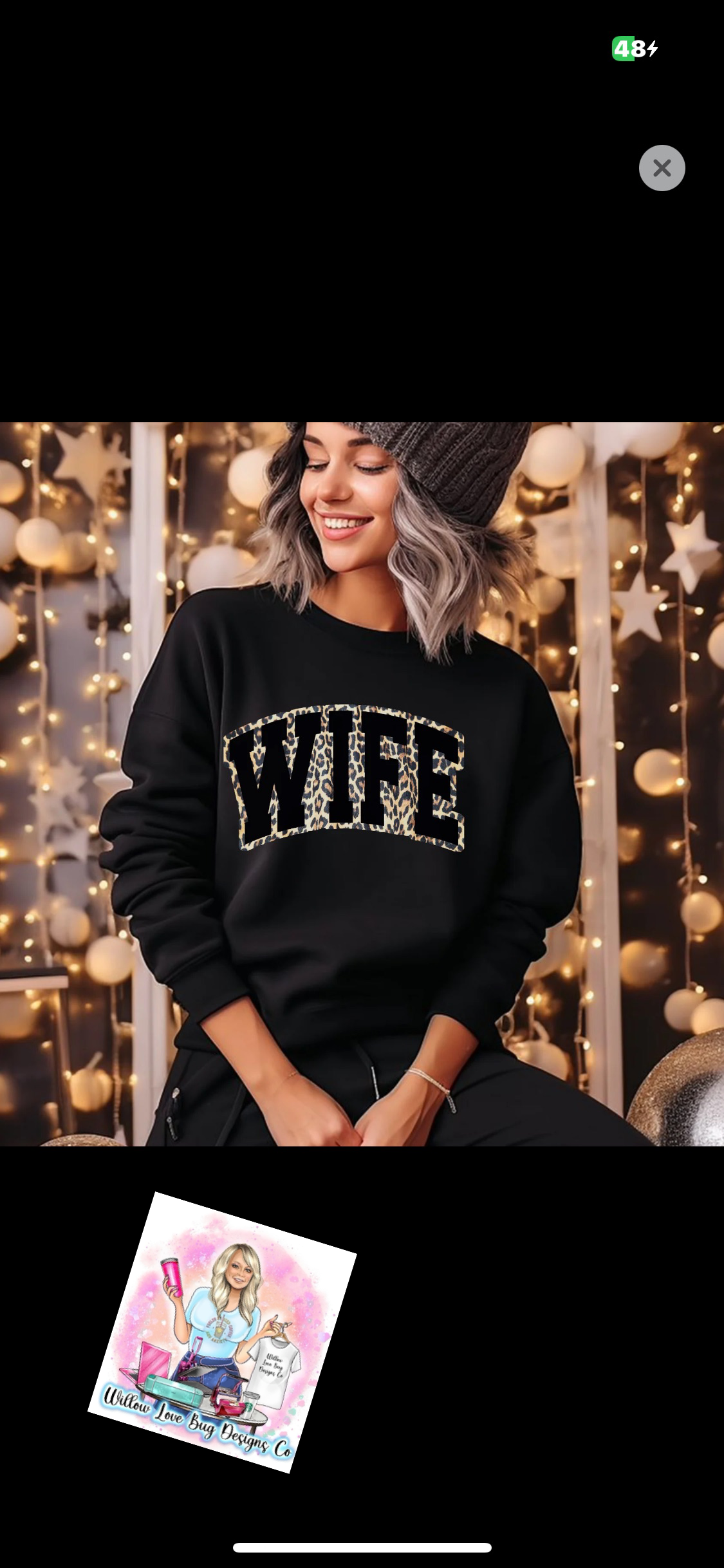 WIFE Leopard print unisex sweatshirt