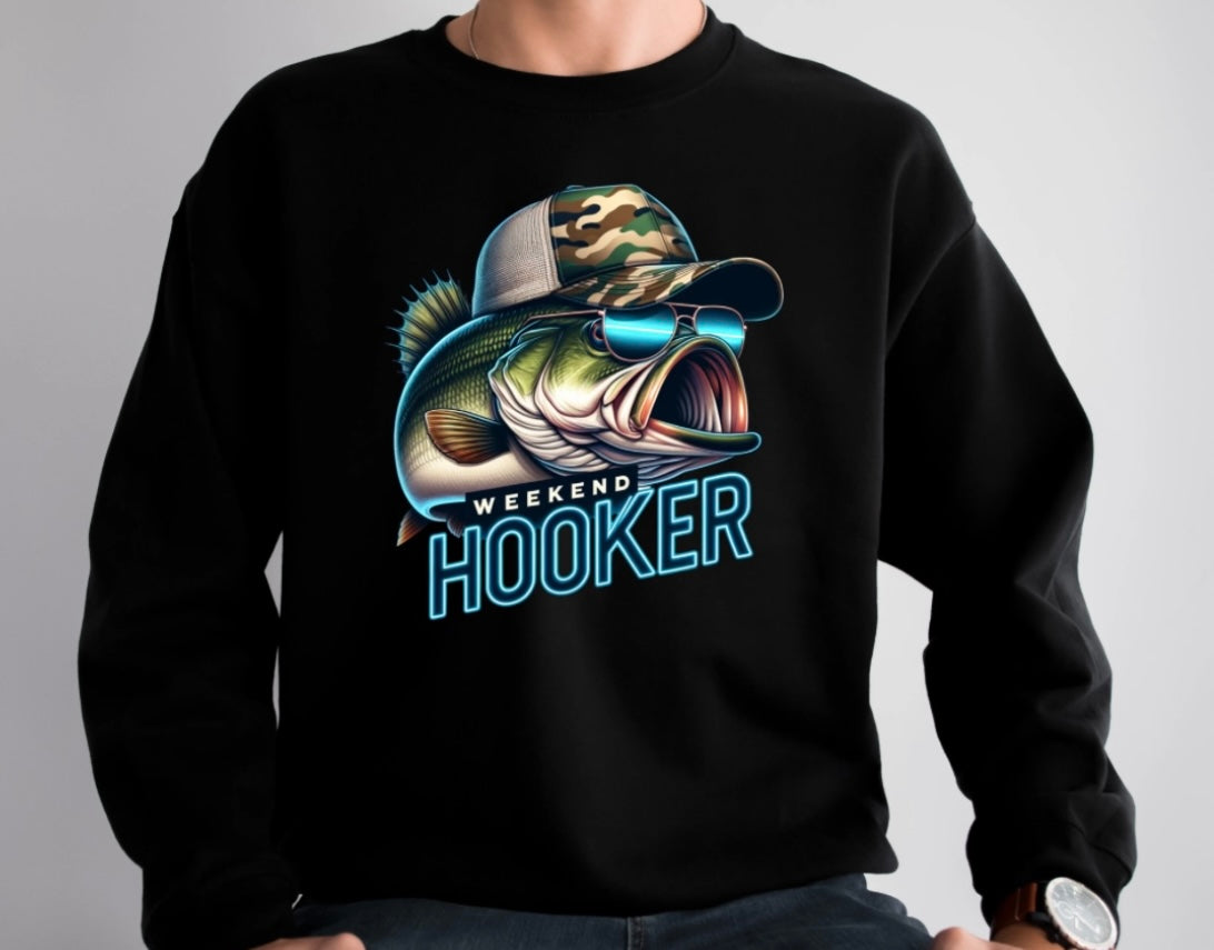 Weekend Hooker Unisex Funny Fishing Shirt
