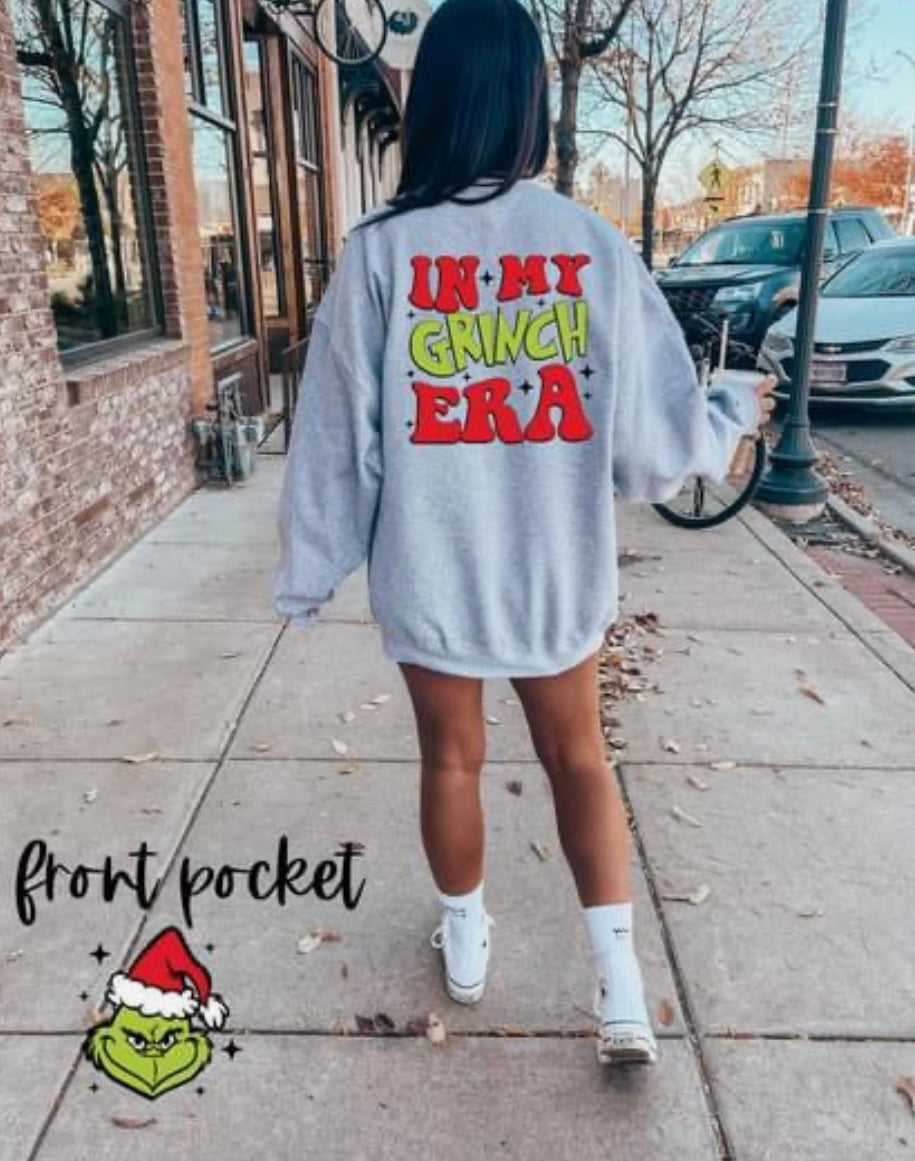 In My Grinch Era with front pocket sweatshirt