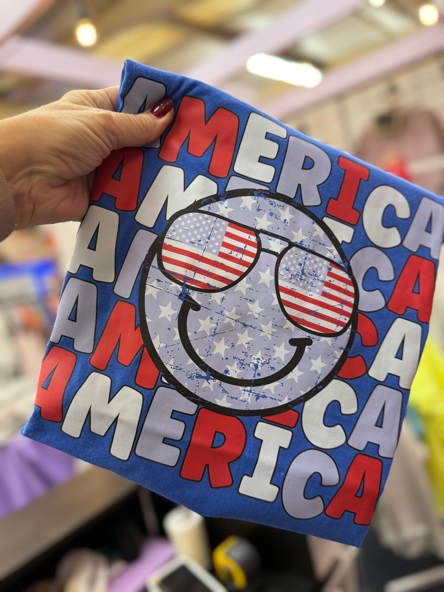 AMERICA smiley Tee