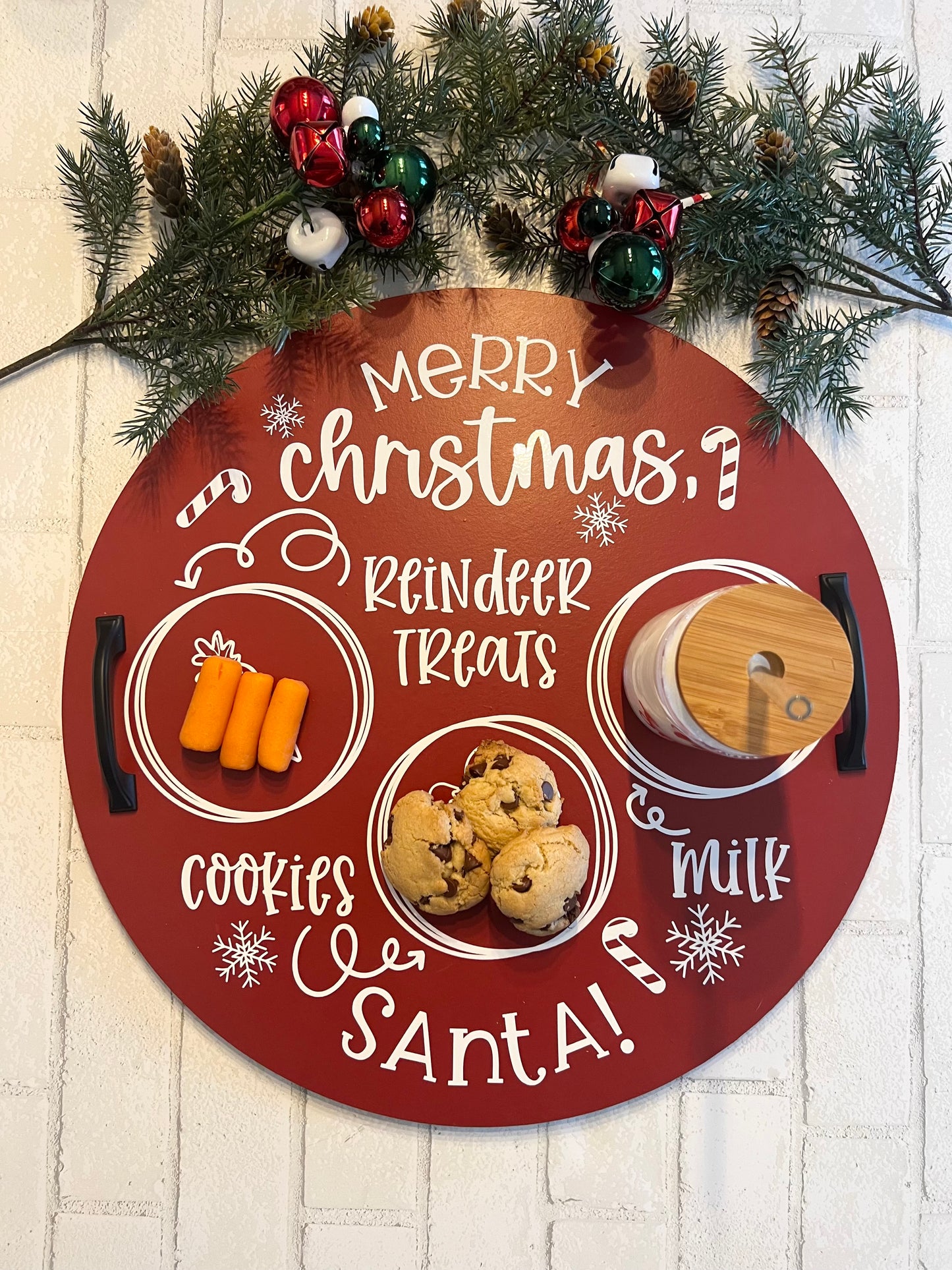 18" Santa Cookie Tray - Willow Love Bug Designs