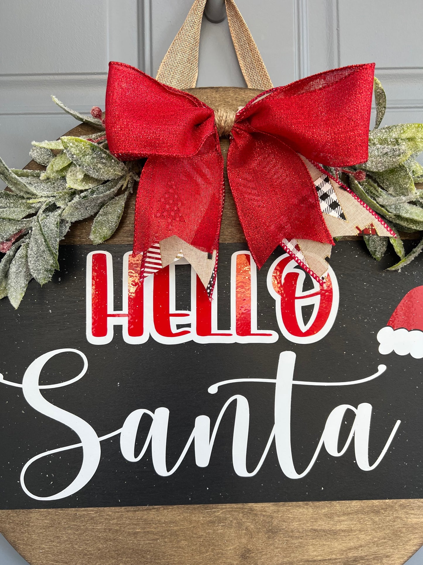 Hello Santa Door Hanger - Willow Love Bug Designs