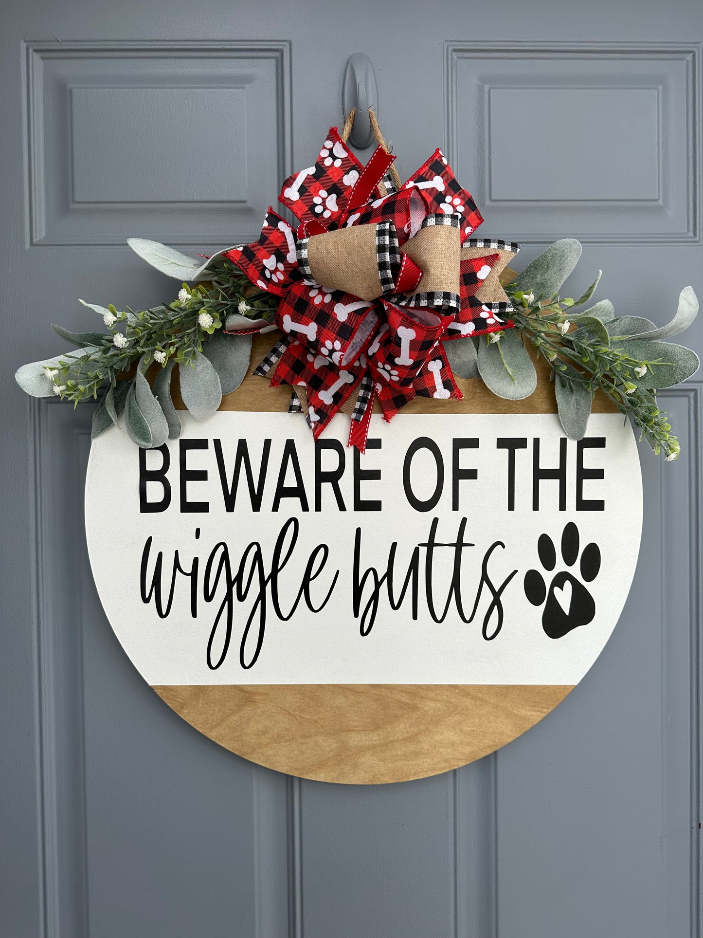 Dog Door Hanger - Willow Love Bug Designs