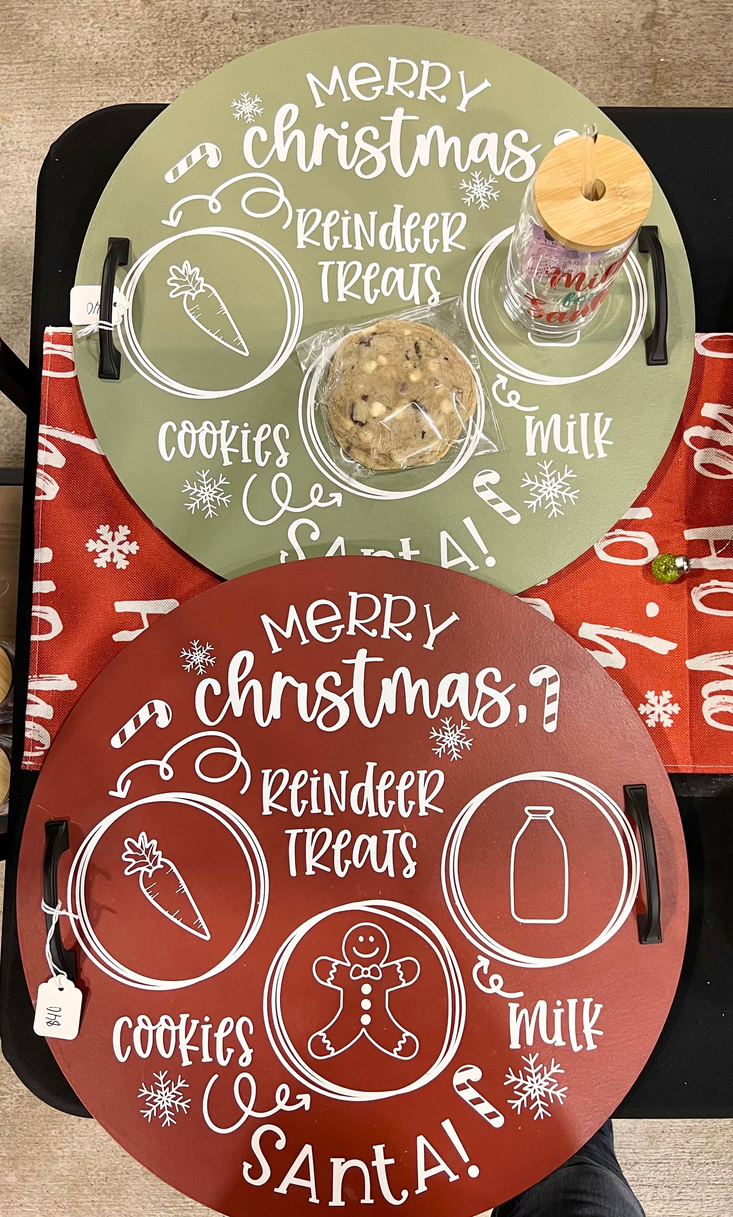 18" Santa Cookie Tray - Willow Love Bug Designs
