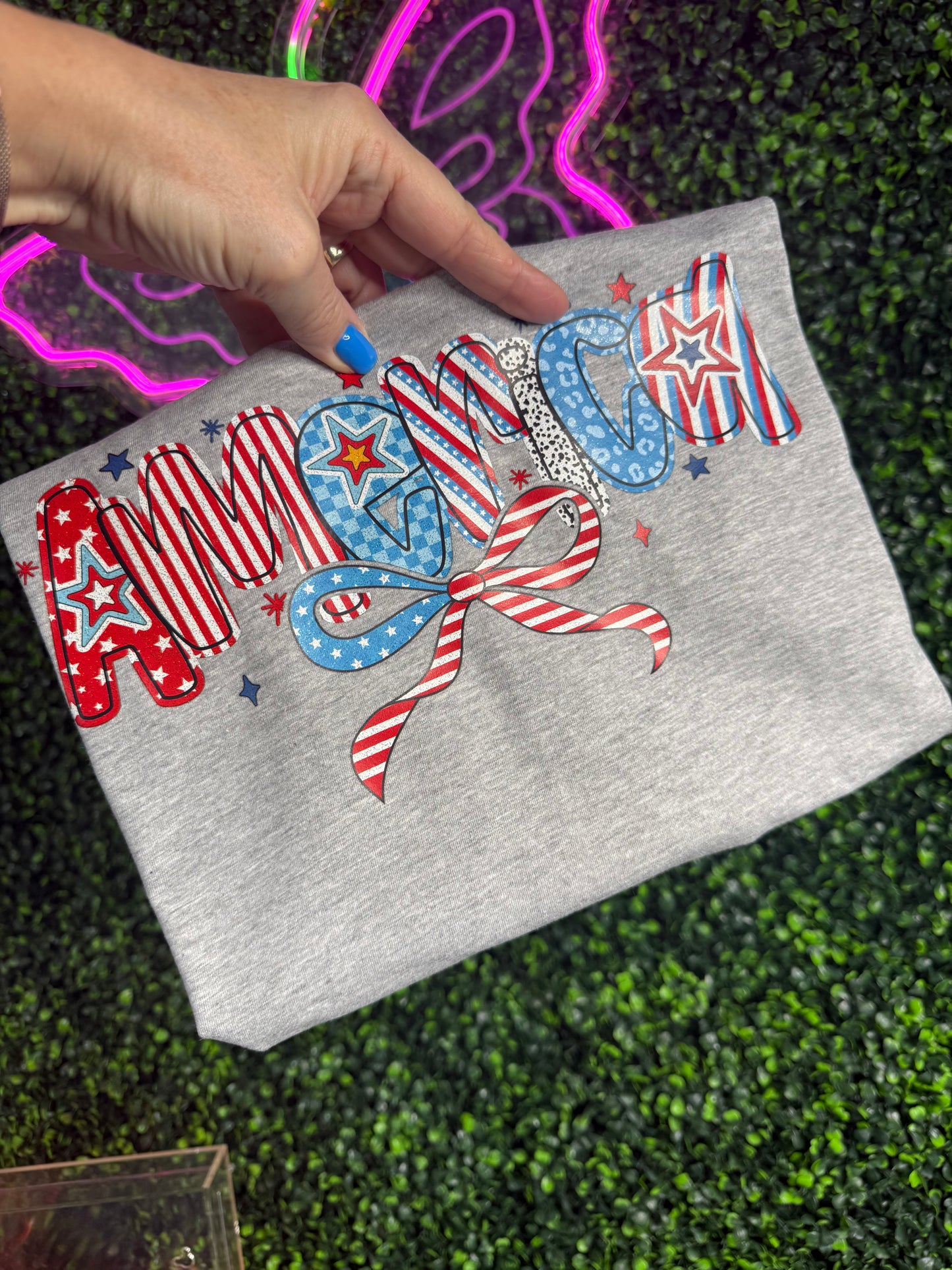 AMERICA Patriotic T-Shirt Gildan Soft Style