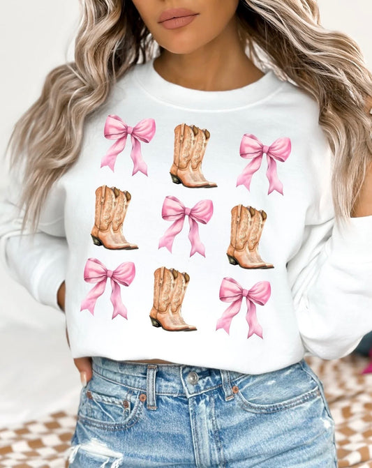 Boots & Bows Western Sweatshirt