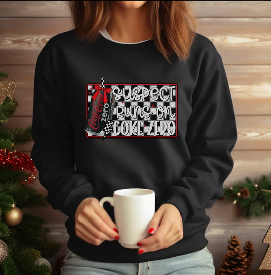 Suspect runs on coke zero Crewneck sweatshirt (pre-order) will ship out next week.