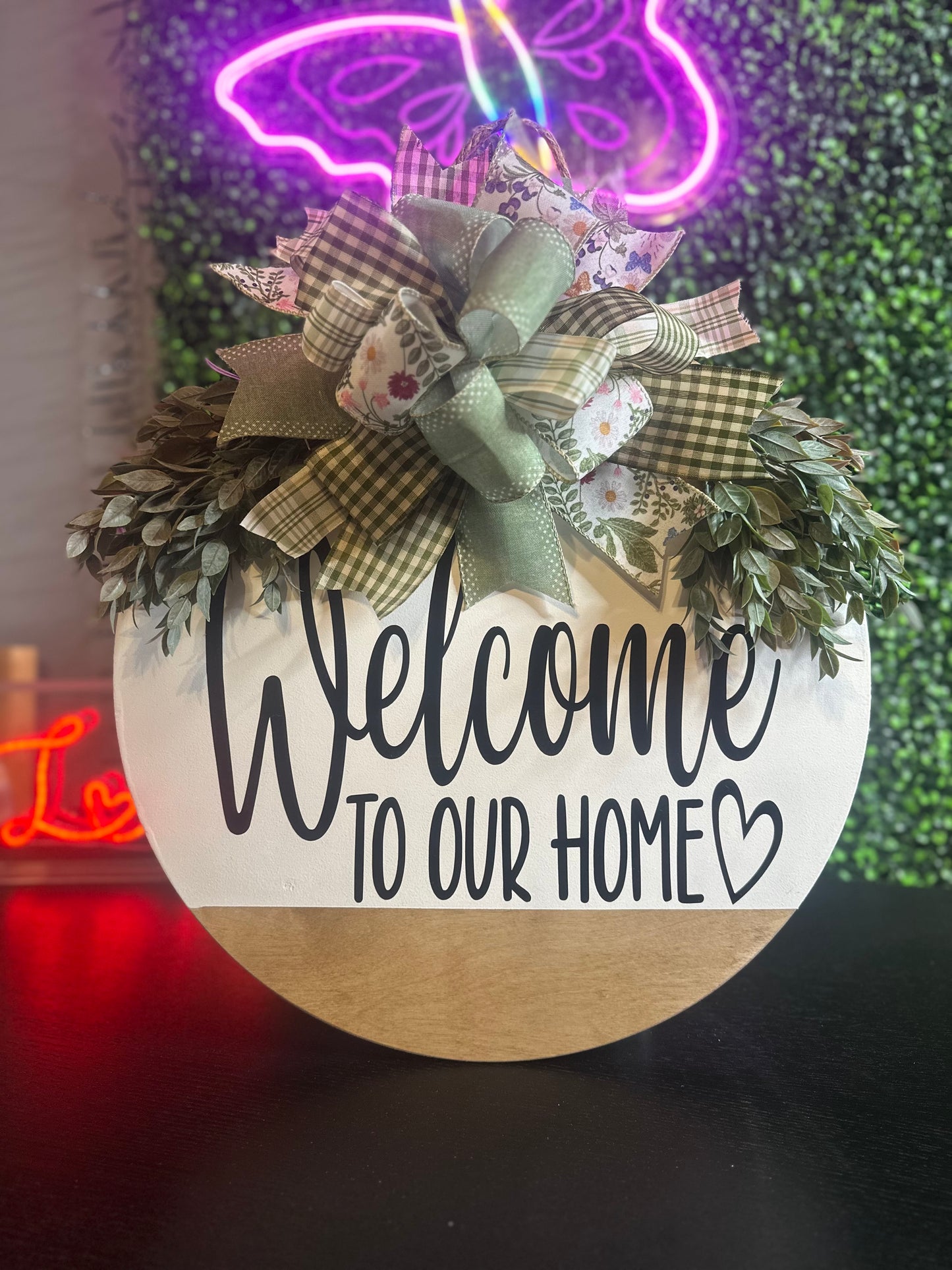 Welcome To Our Home 18" Door Hanger