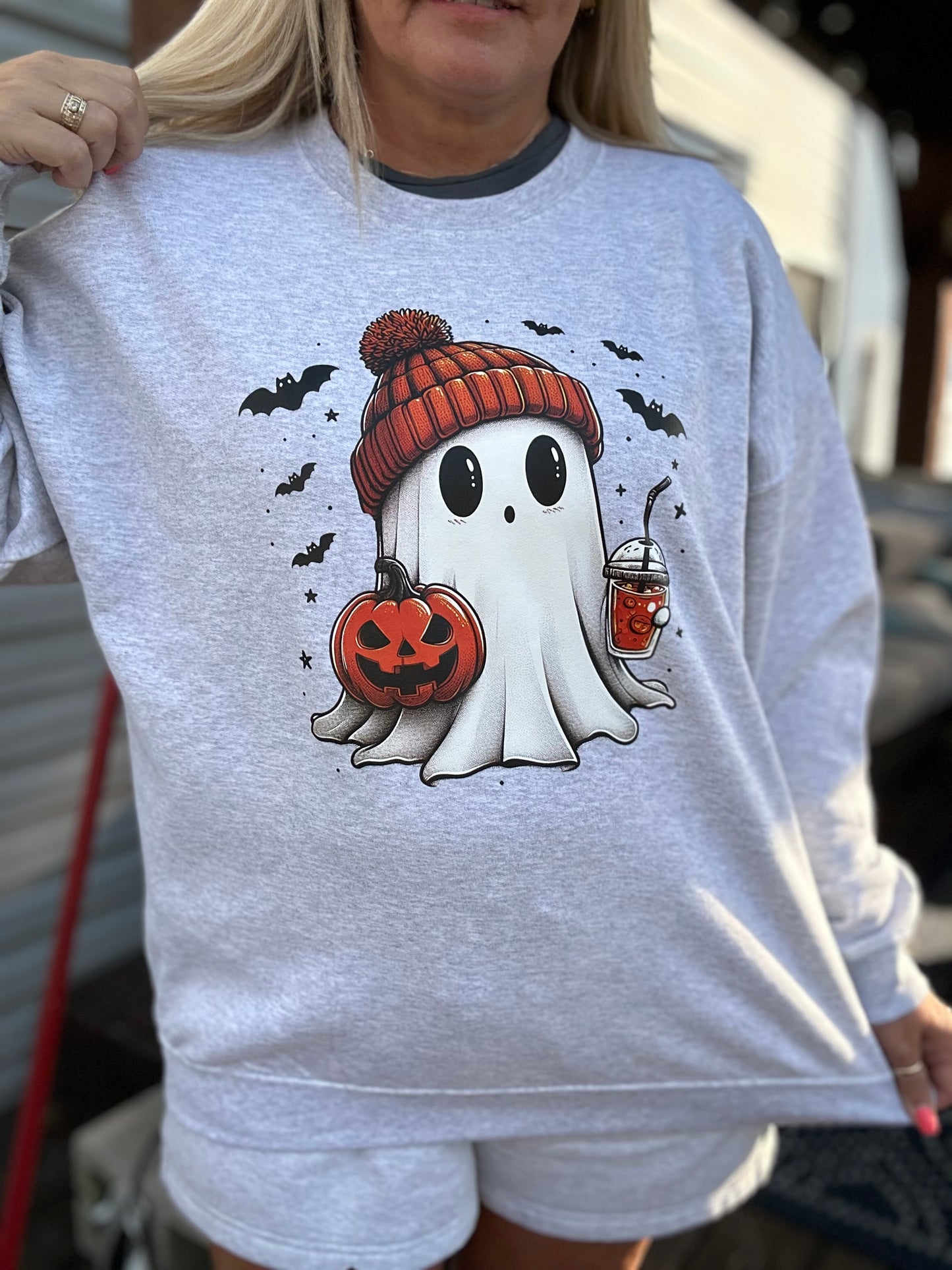 2 mystery Halloween or Fall Crewneck sweatshirts for $42