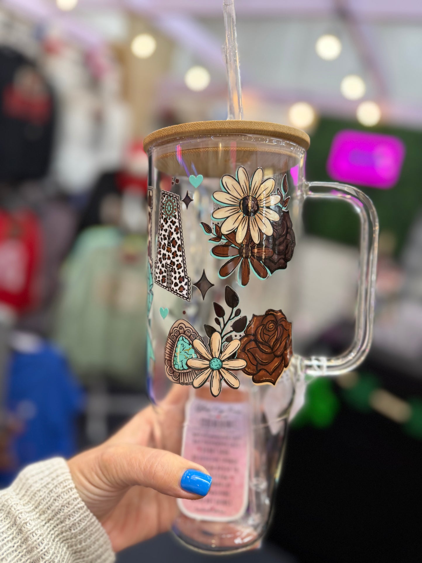 Western MAMA 40oz glass cup