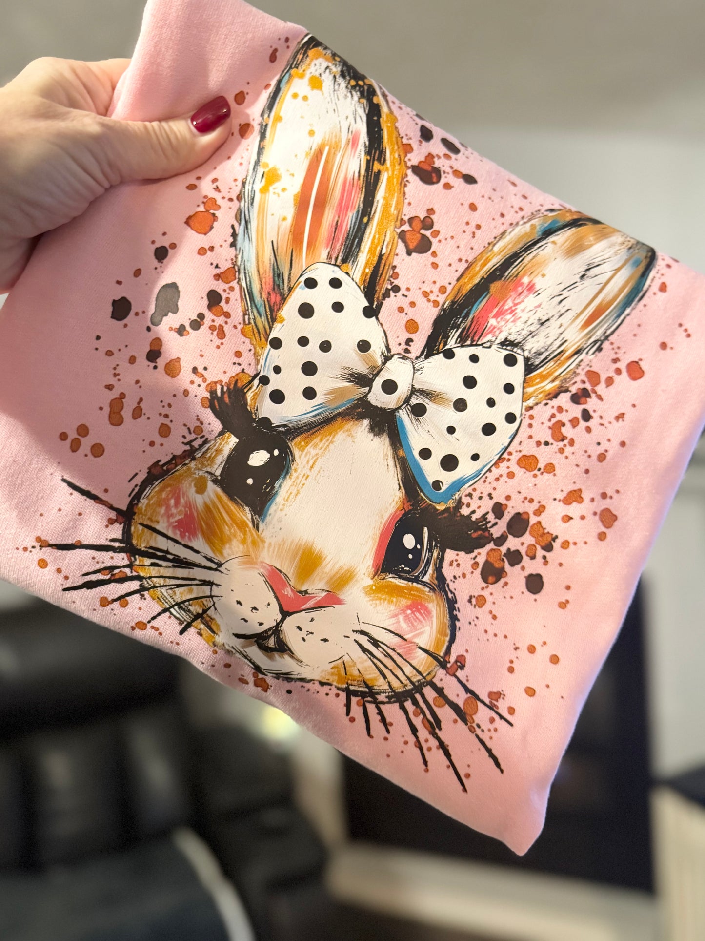 Bunny Polka Dot Bow sweatshirt