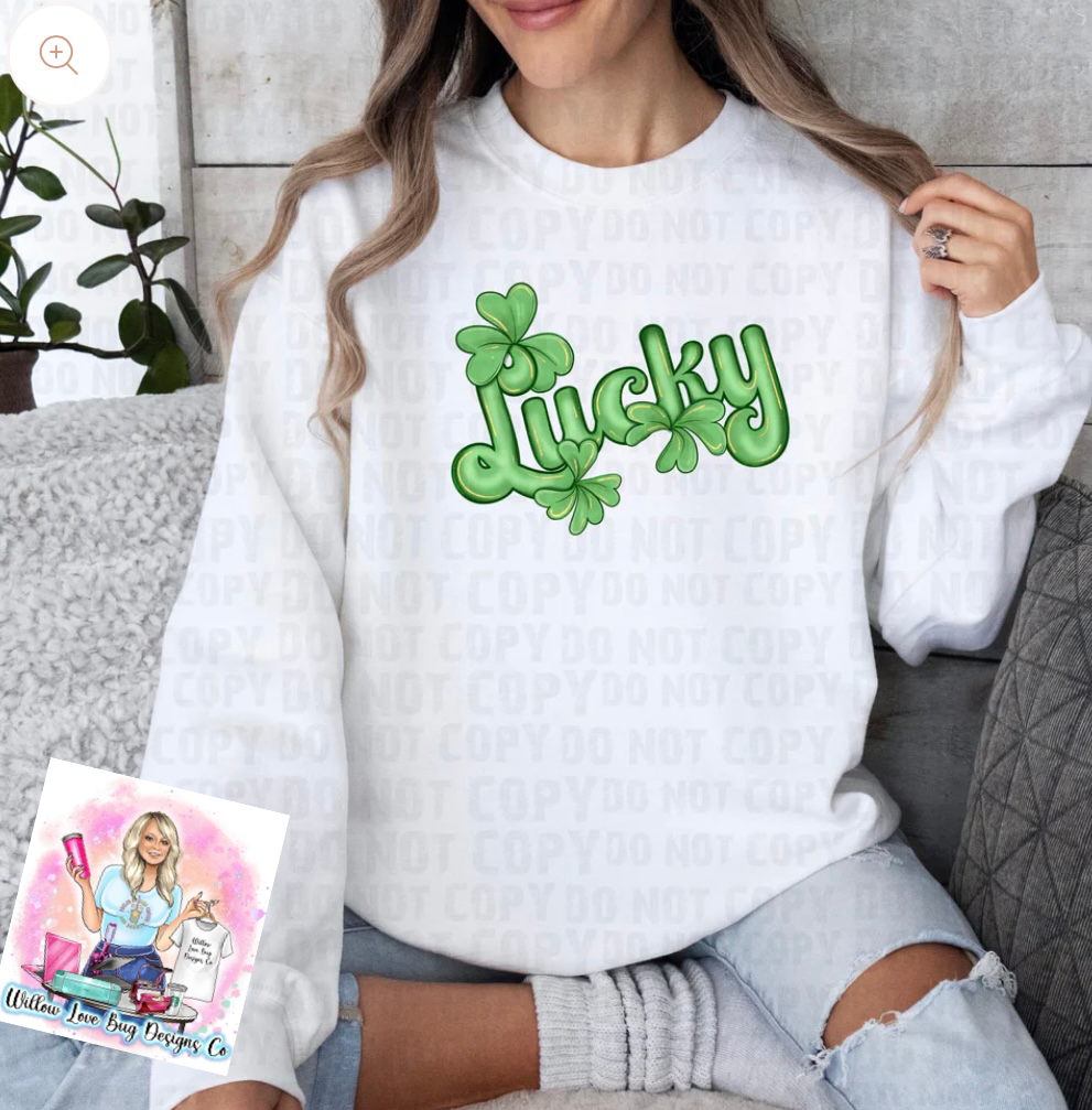 Lucky 🍀 St. Patty’s Day Green Clover Sweatshirt