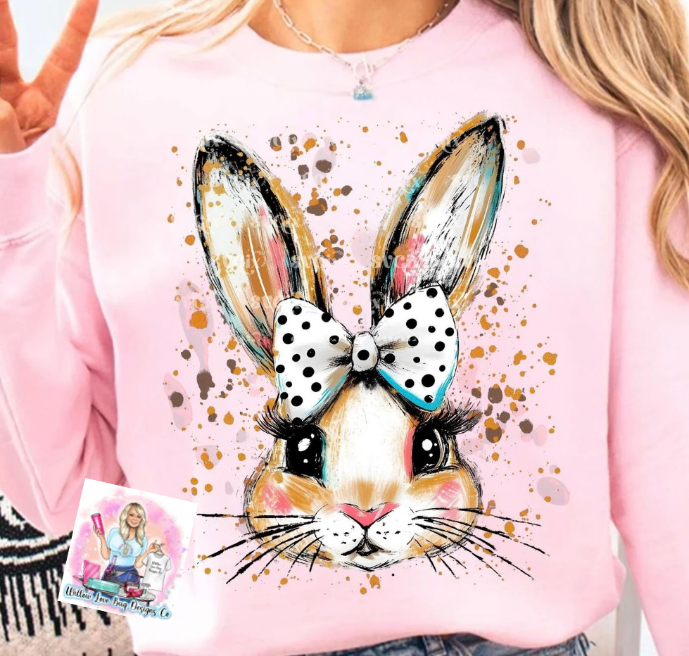 Bunny Polka Dot Bow sweatshirt