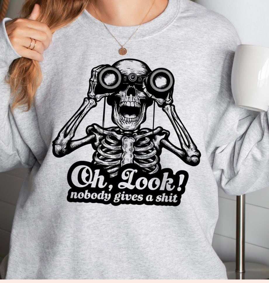Oh, Look nobody gives a sh$t graphic crewneck sweatshirt