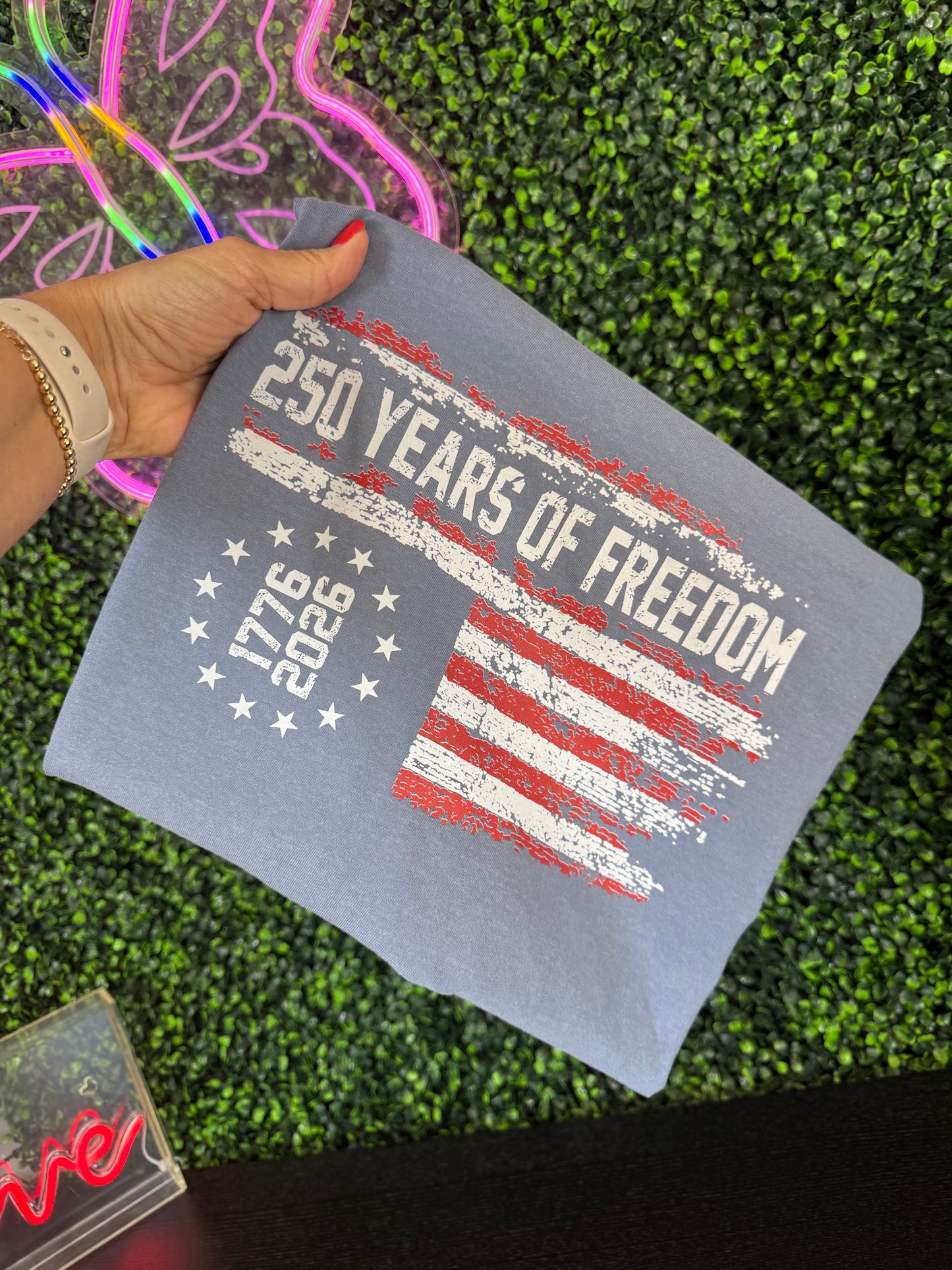 250 Years Off Freedom Comfort Colora Tee