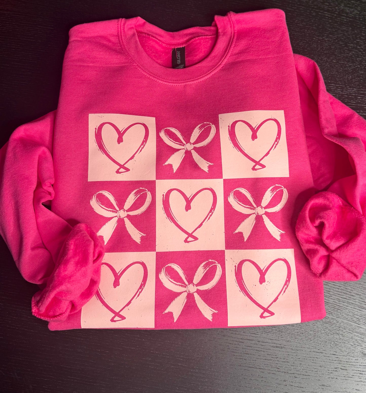 Pink Hearts & Bows Valentine’s day Crewneck Sweatshirt