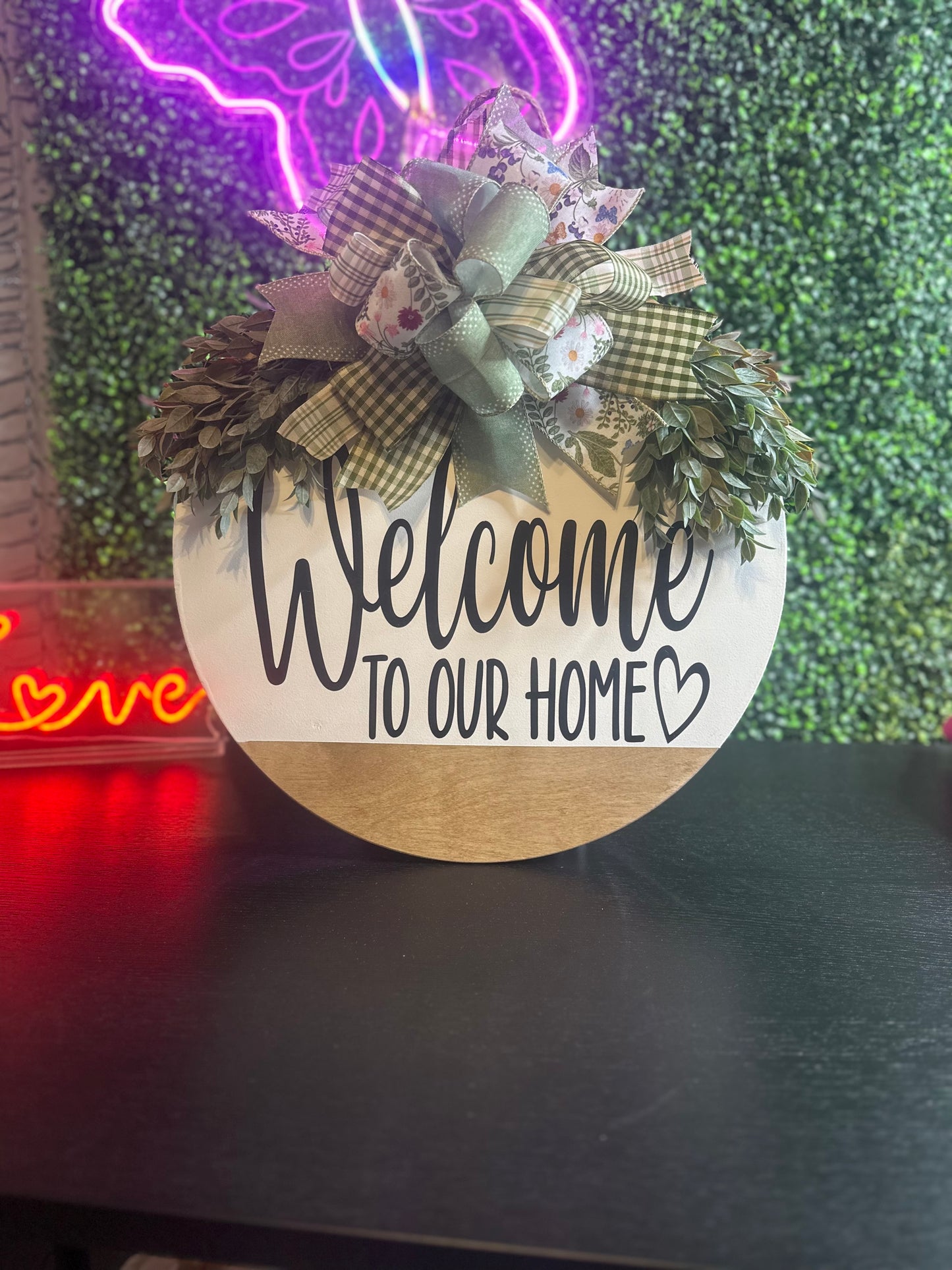 Welcome To Our Home 18" Door Hanger