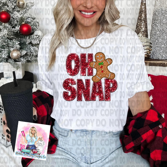 OH Snap GINGERBREAD T-Shirt - Willow Love Bug Designs 