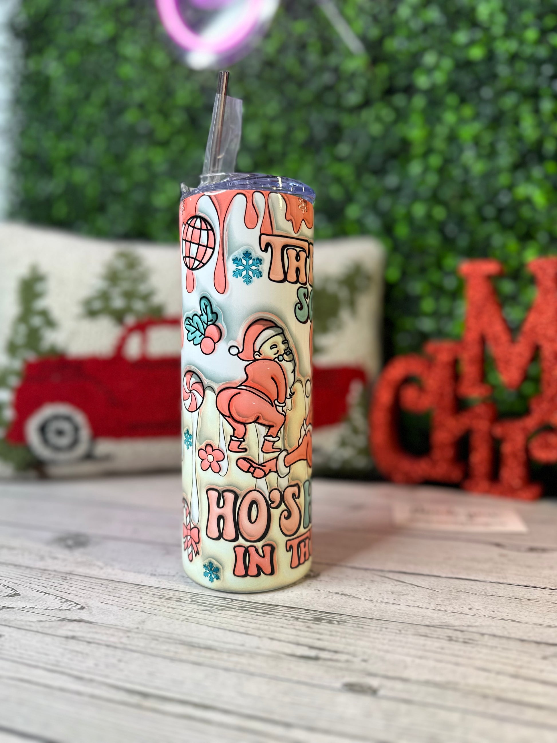 HO’S HO’S HO’S In This House Tumbler - Willow Love Bug Designs 