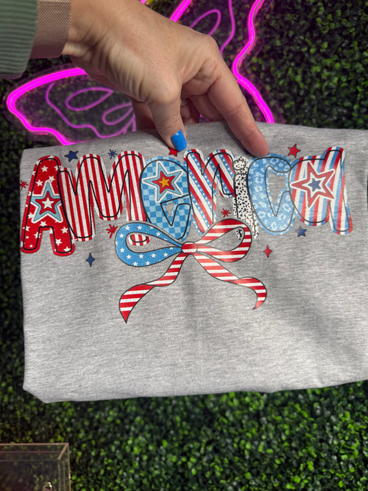 AMERICA Patriotic T-Shirt Gildan Soft Style