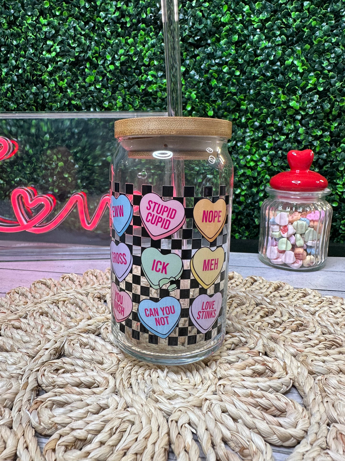 Anti- Valentine’s Day Glass Cup