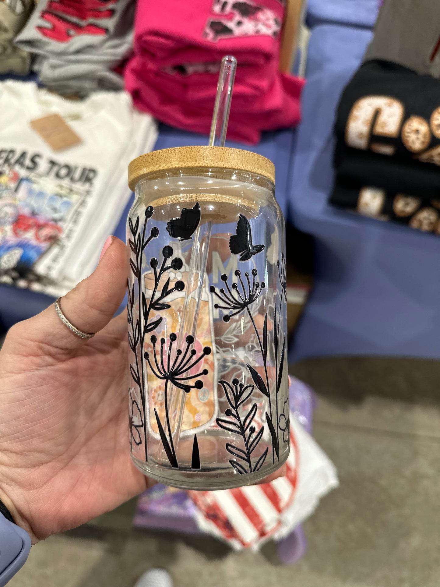 MAMA Floral Glass Libby Cup