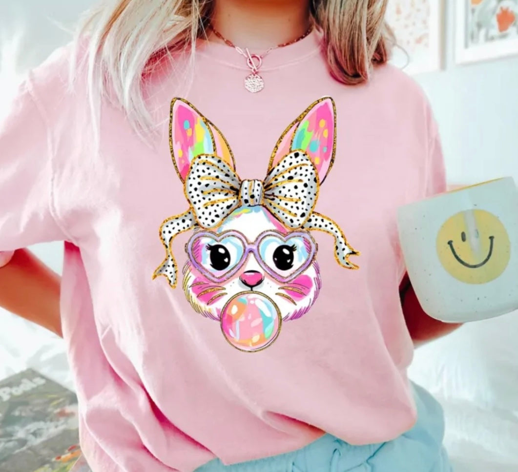 Easter Bunny Glasses Bow Sweatshirt