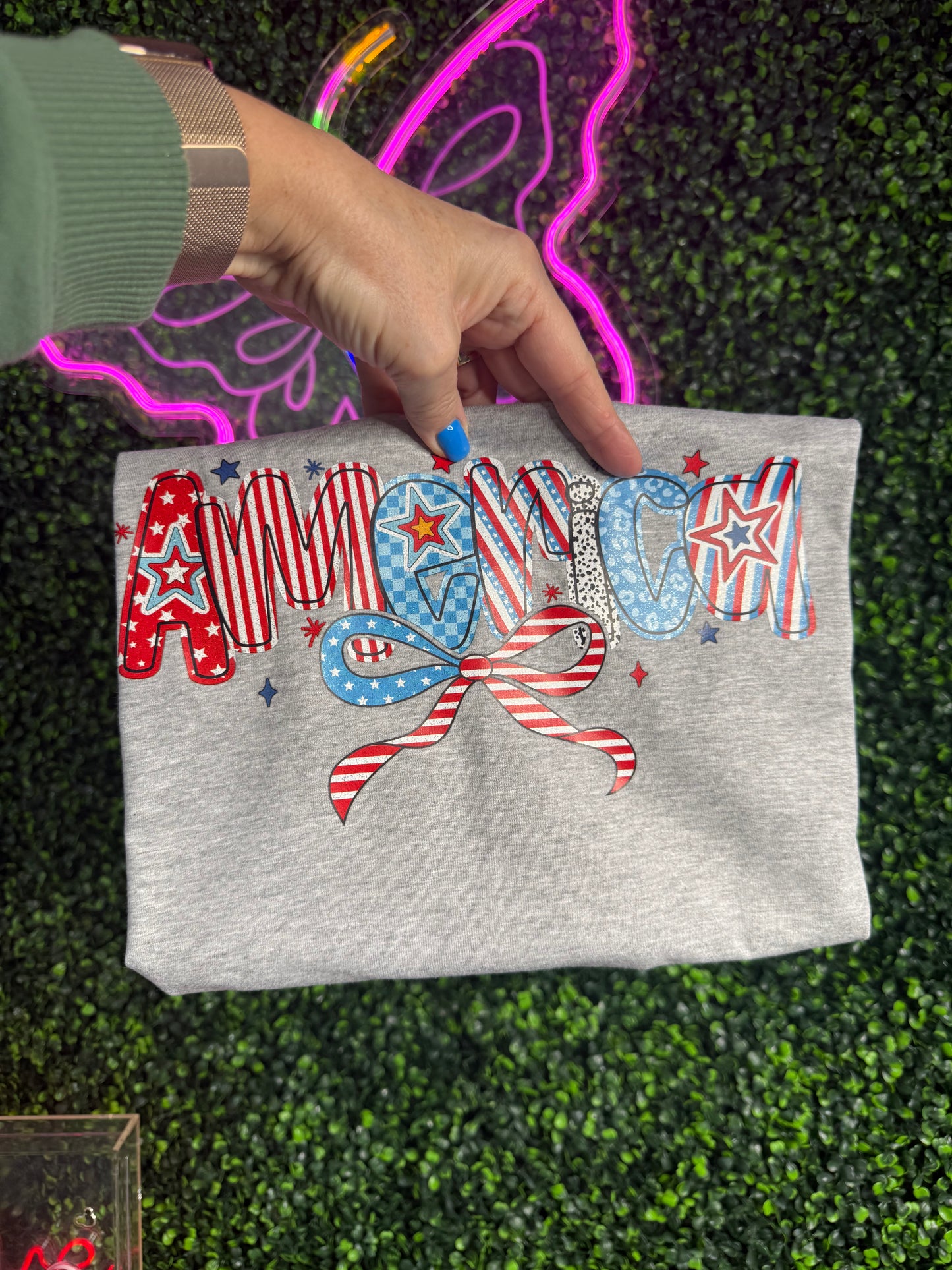 AMERICA Patriotic T-Shirt Gildan Soft Style