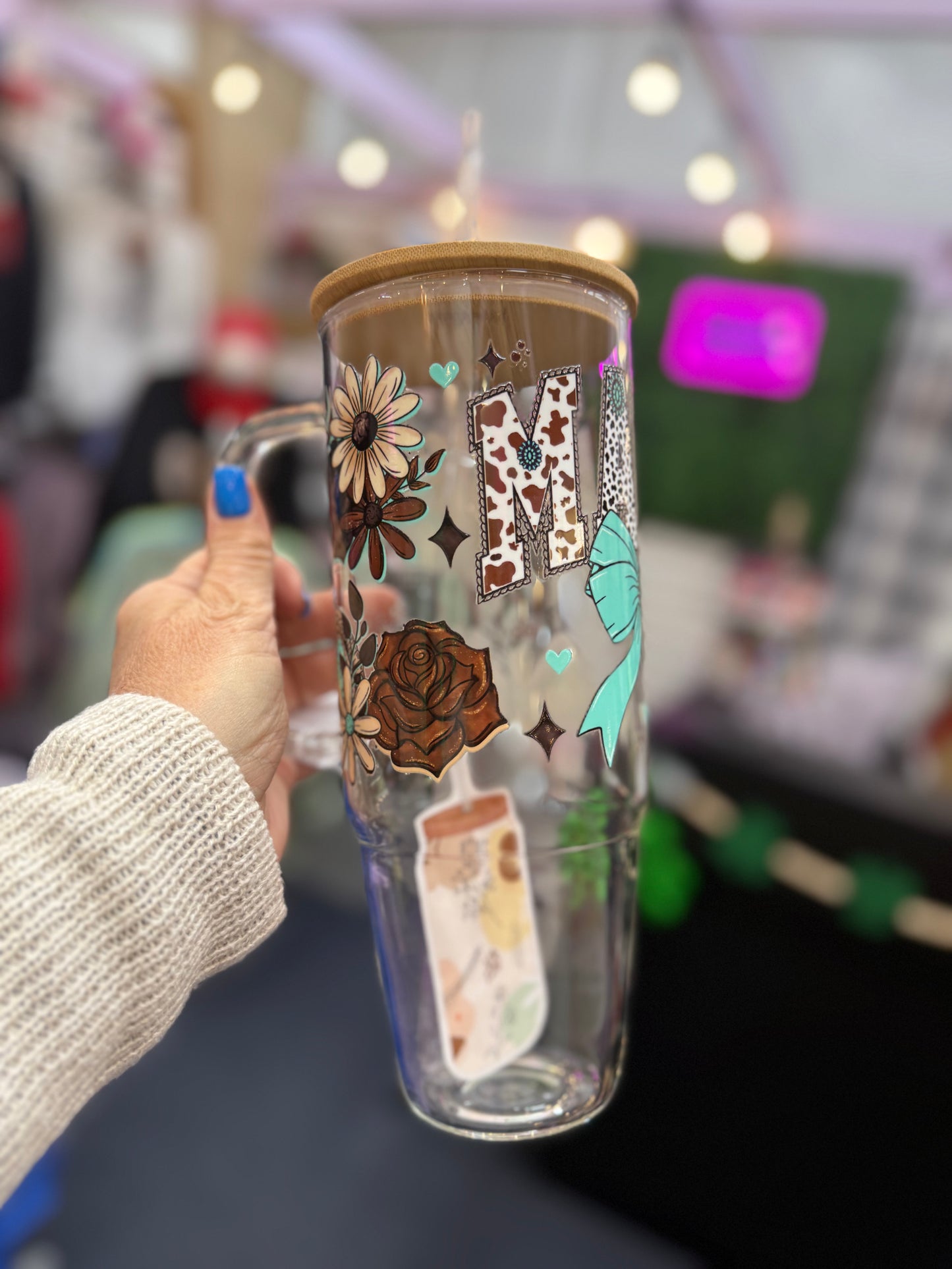 Western MAMA 40oz glass cup