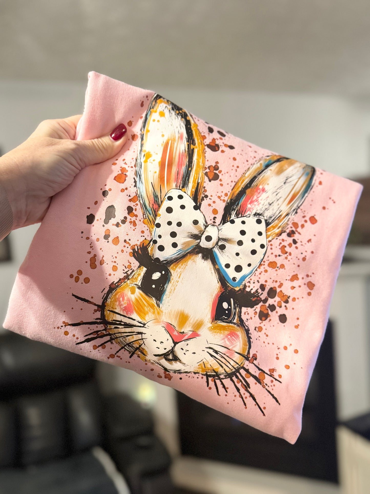 Bunny Polka Dot Bow sweatshirt