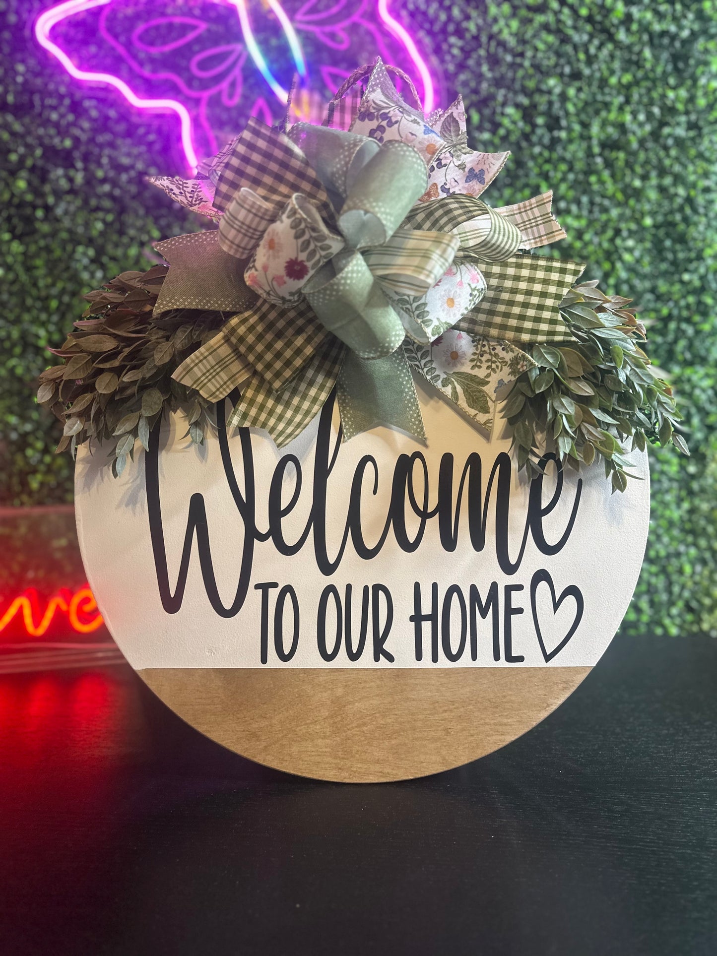 Welcome To Our Home 18" Door Hanger