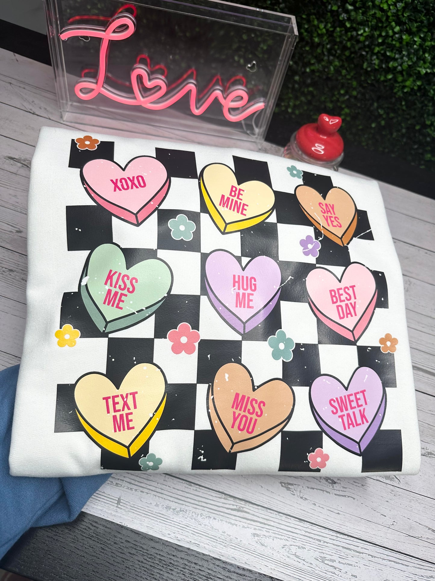 Candy Hearts Valentine’s Day Sweatshirt