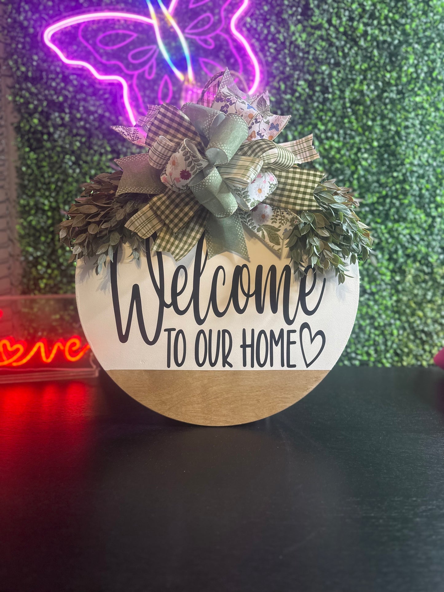 Welcome To Our Home 18" Door Hanger